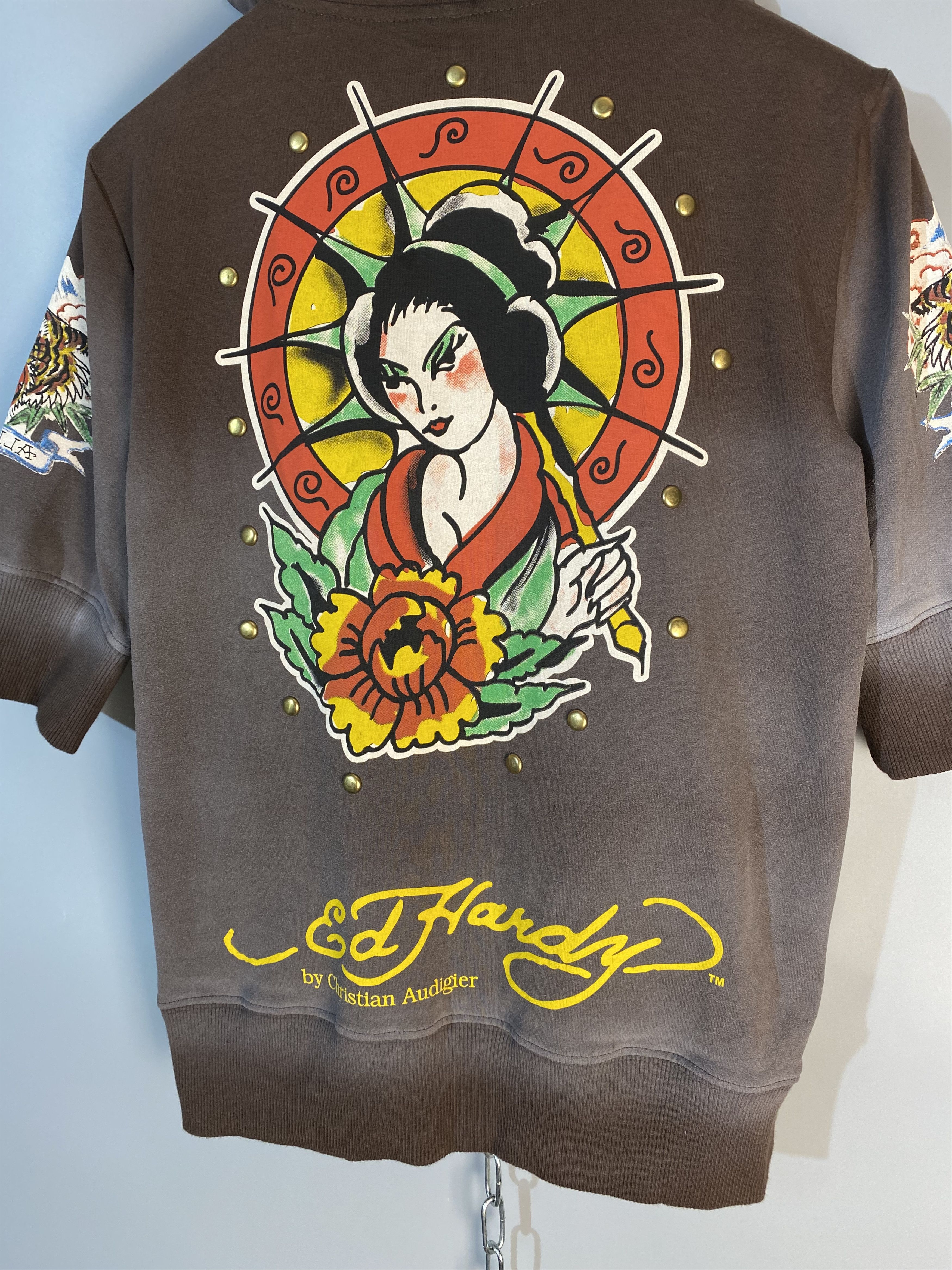 Christian Audigier × Ed Hardy Ed Hardy Women Tatoo Skull Zip Hoodie Size S / US 4 / IT 40 - 8 Thumbnail