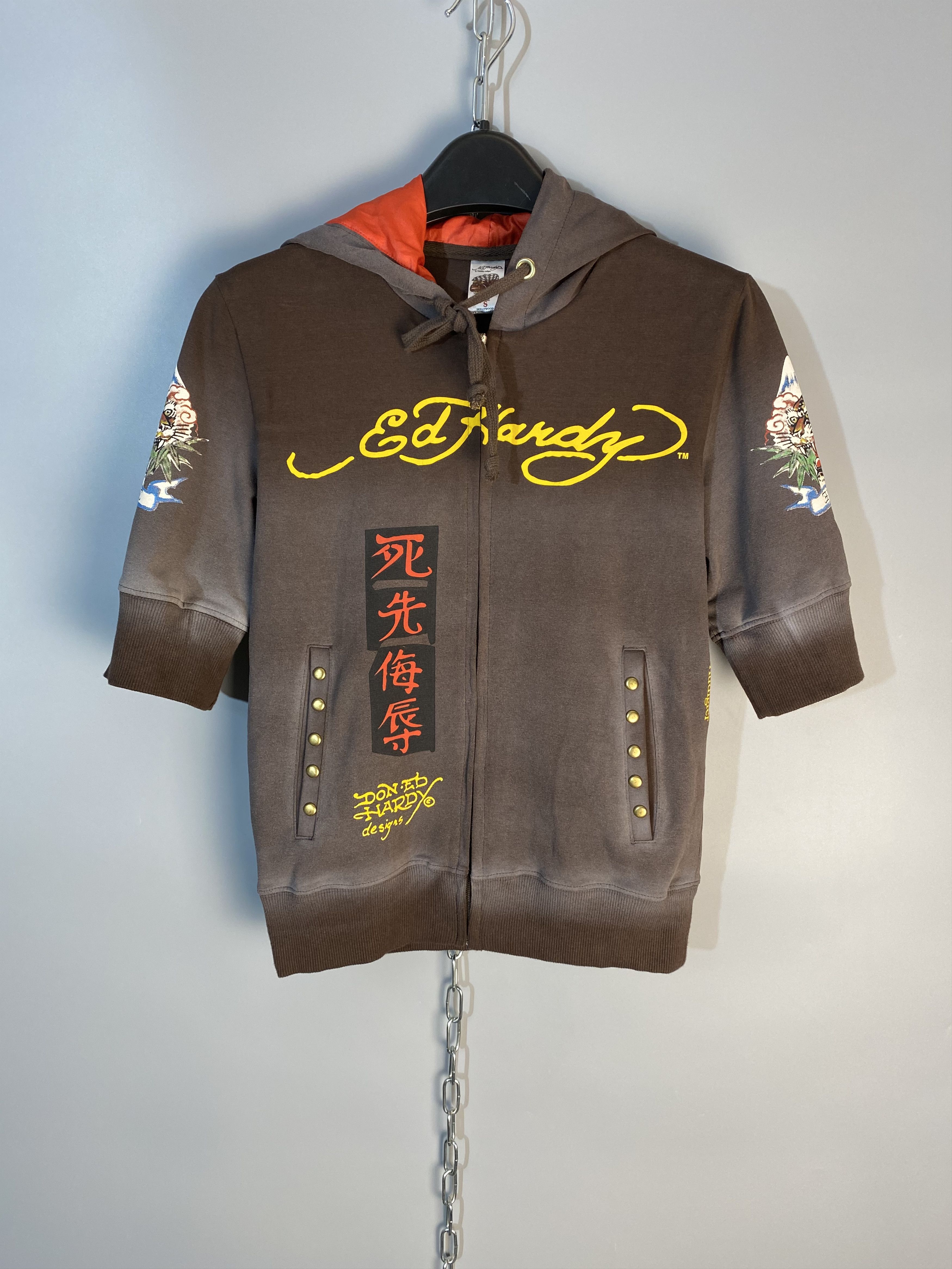 Christian Audigier × Ed Hardy Ed Hardy Women Tatoo Skull Zip Hoodie Size S / US 4 / IT 40 - 3 Thumbnail