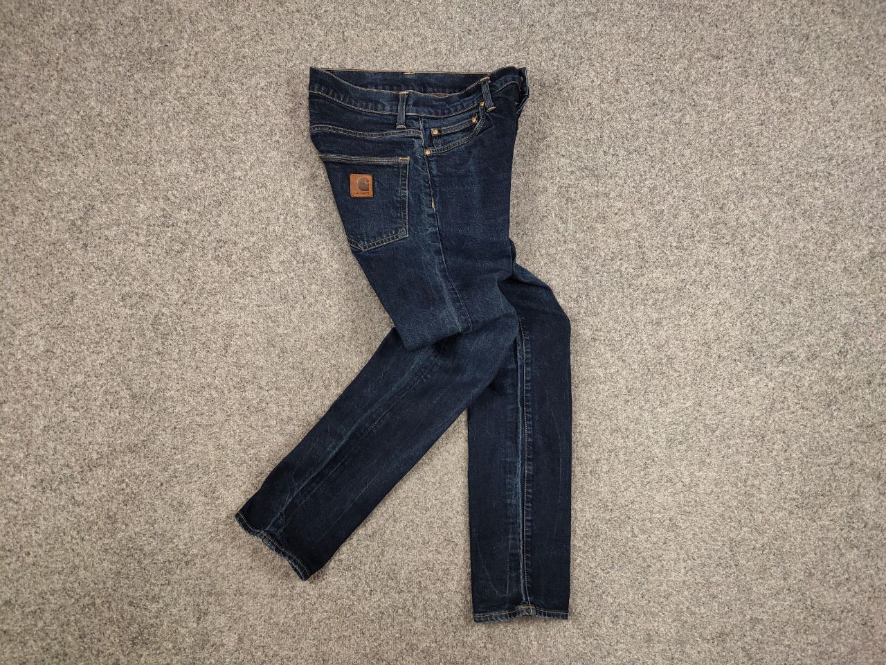 Vintage Carhartt Wip klondike pants Dark Blue Denim Jeans