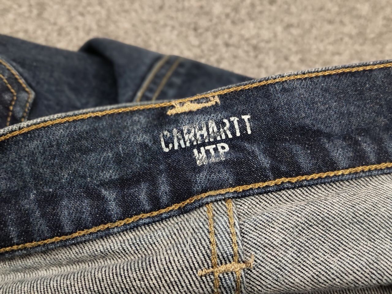 Carhartt Vintage Carhartt Wip klondike pants Dark Blue Denim Jeans Size US 30 / EU 46 - 14 Thumbnail