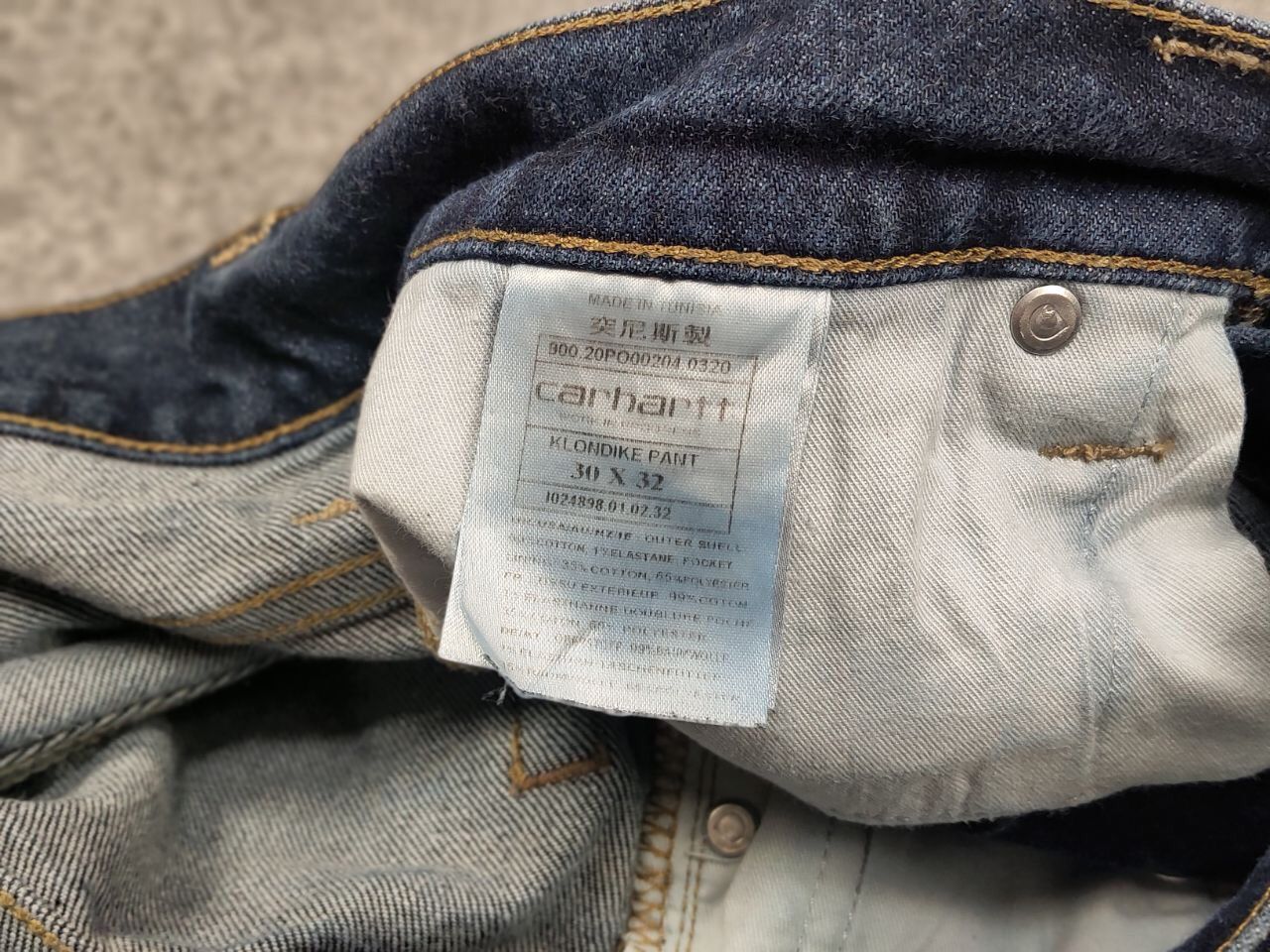 Carhartt Vintage Carhartt Wip klondike pants Dark Blue Denim Jeans Size US 30 / EU 46 - 15 Thumbnail