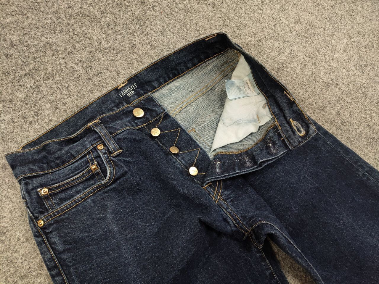 Carhartt Vintage Carhartt Wip klondike pants Dark Blue Denim Jeans Size US 30 / EU 46 - 8 Thumbnail