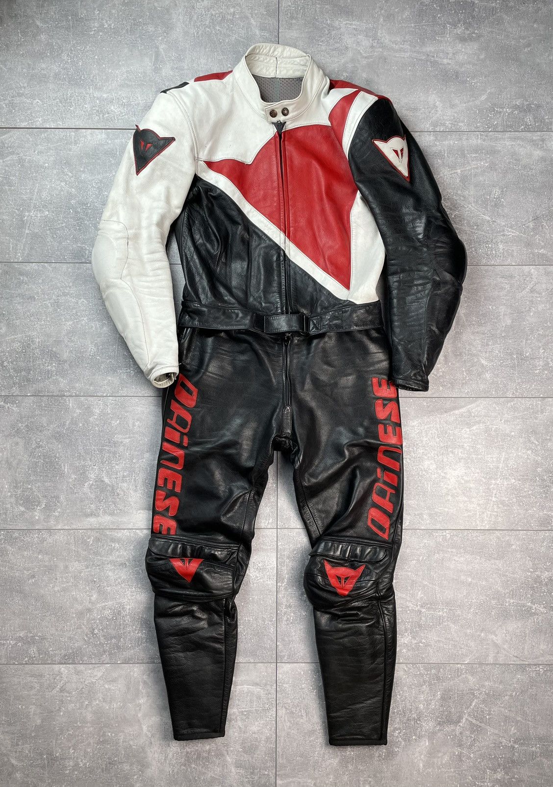 image of Dainese Leather Motorcycle Racing Pants Spidi Suit Costume in Black, Men's (Size Medium)