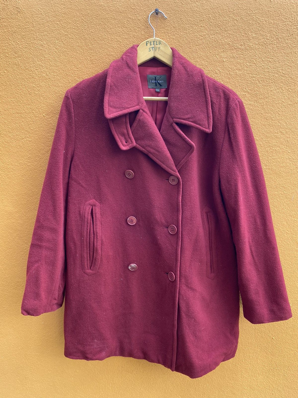 Calvin Klein × Designer Luxury CALVIN KLEIN Long Coat Double Breast Casual Style Size US M / EU 48-50 / 2 - 1 Thumbnail