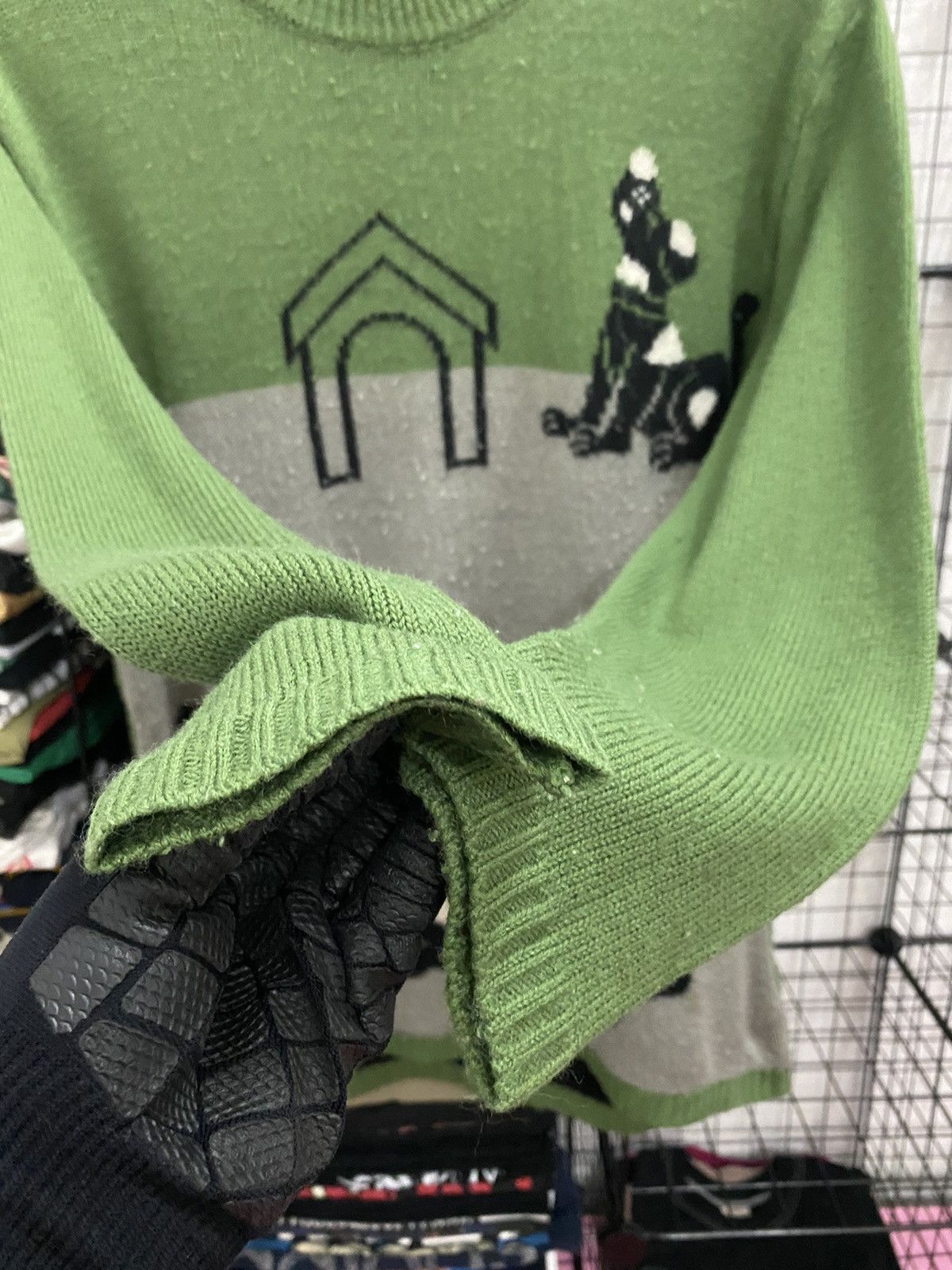 Japanese Brand Vintage Shelf Bridge Knitwear Dog At Home Photo Size US M / EU 48-50 / 2 - 4 Thumbnail