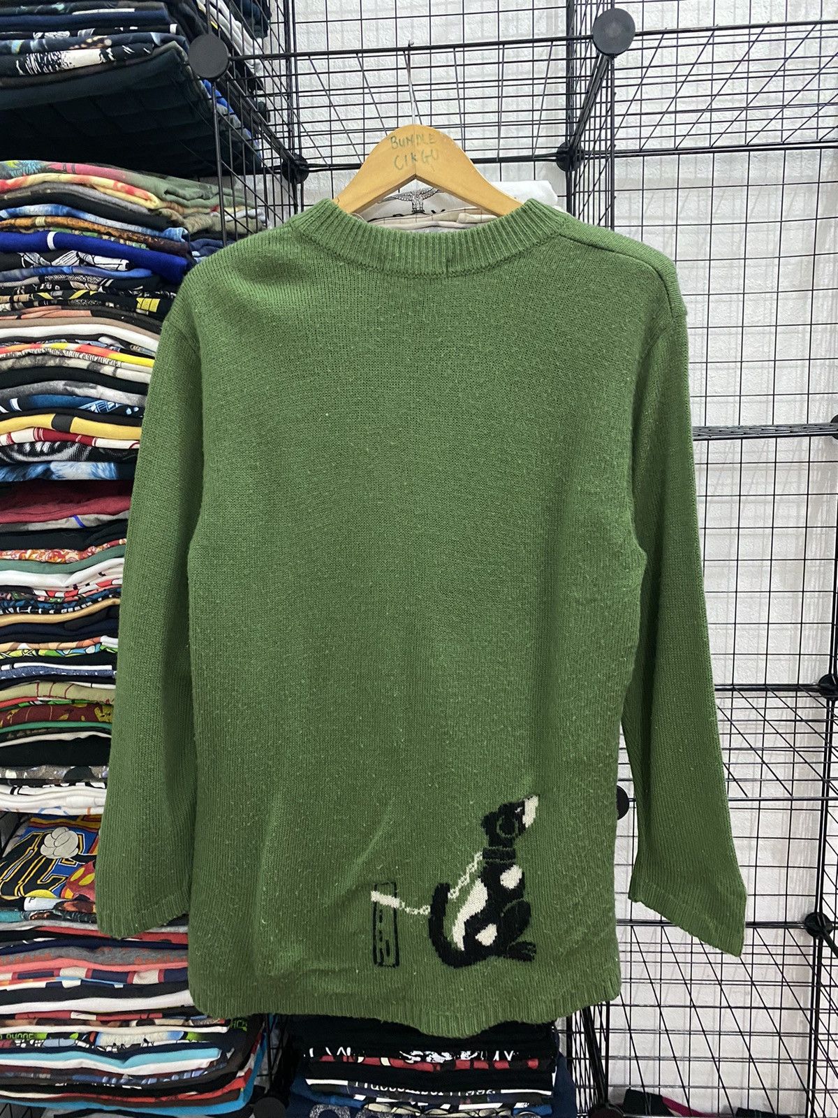 Japanese Brand Vintage Shelf Bridge Knitwear Dog At Home Photo Size US M / EU 48-50 / 2 - 2 Thumbnail