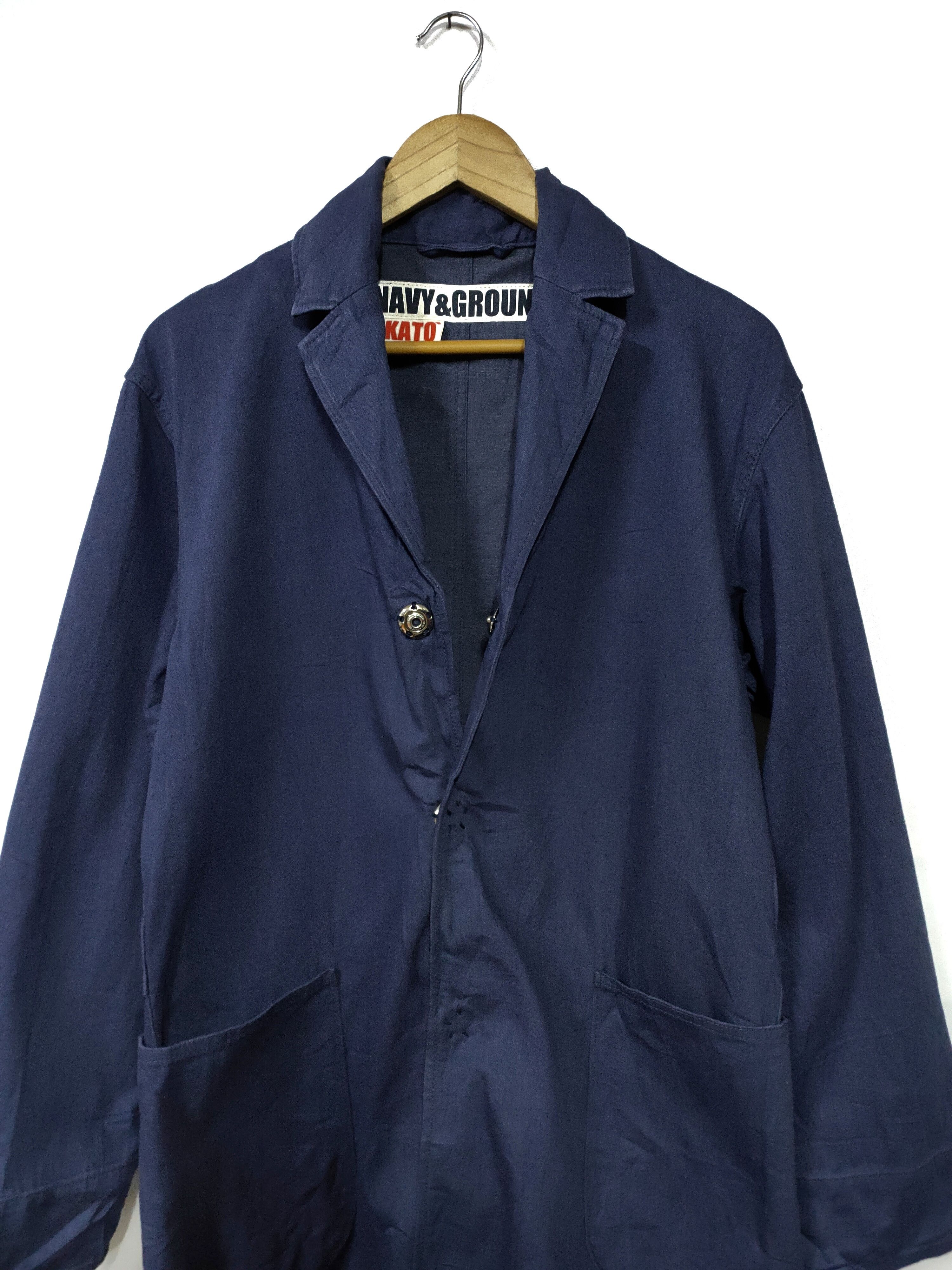 45rpm KATO NAVY & GROUND INDIGO BLUE LONG JACKET Size US M / EU 48-50 / 2 - 2 Thumbnail