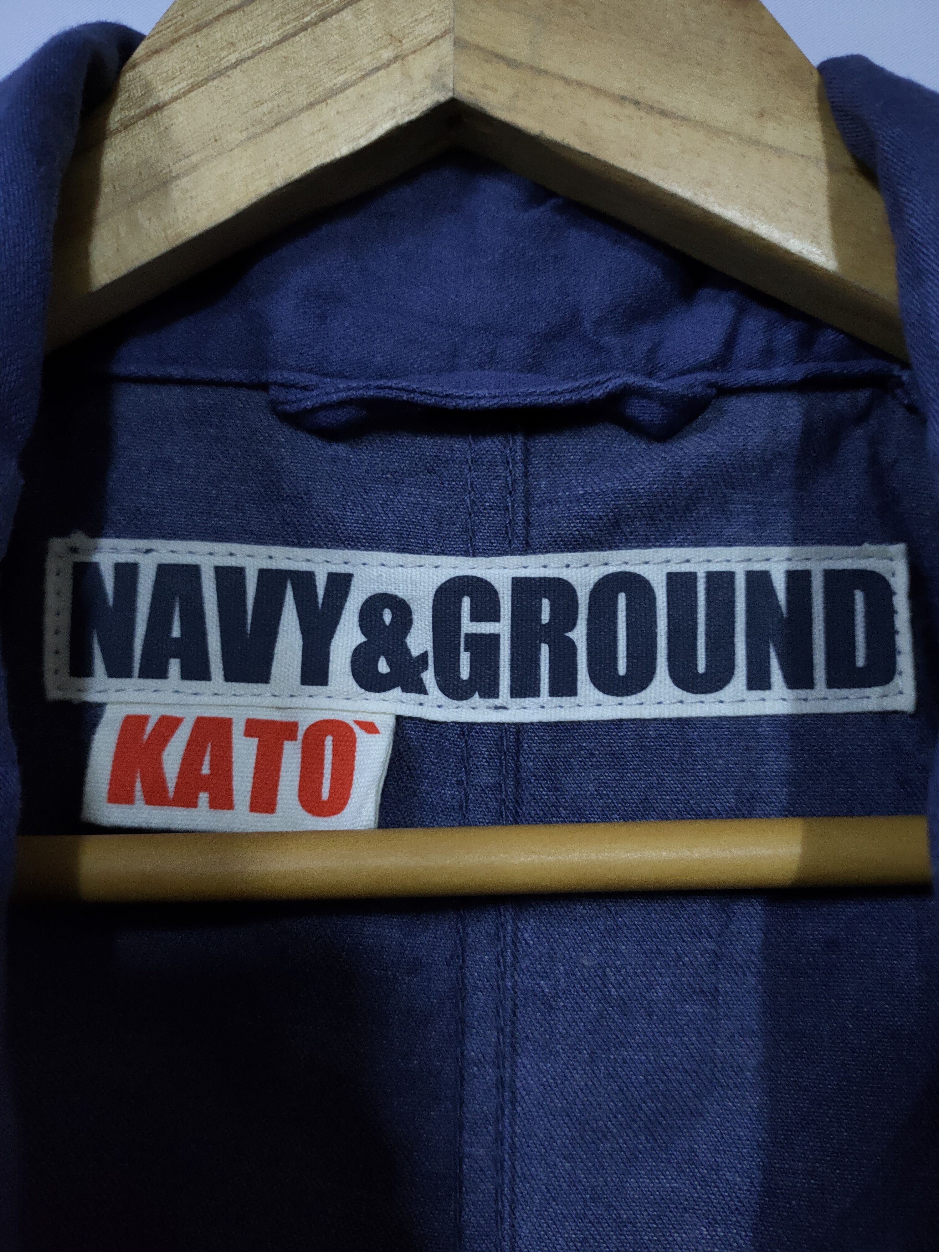 45rpm KATO NAVY & GROUND INDIGO BLUE LONG JACKET Size US M / EU 48-50 / 2 - 8 Thumbnail