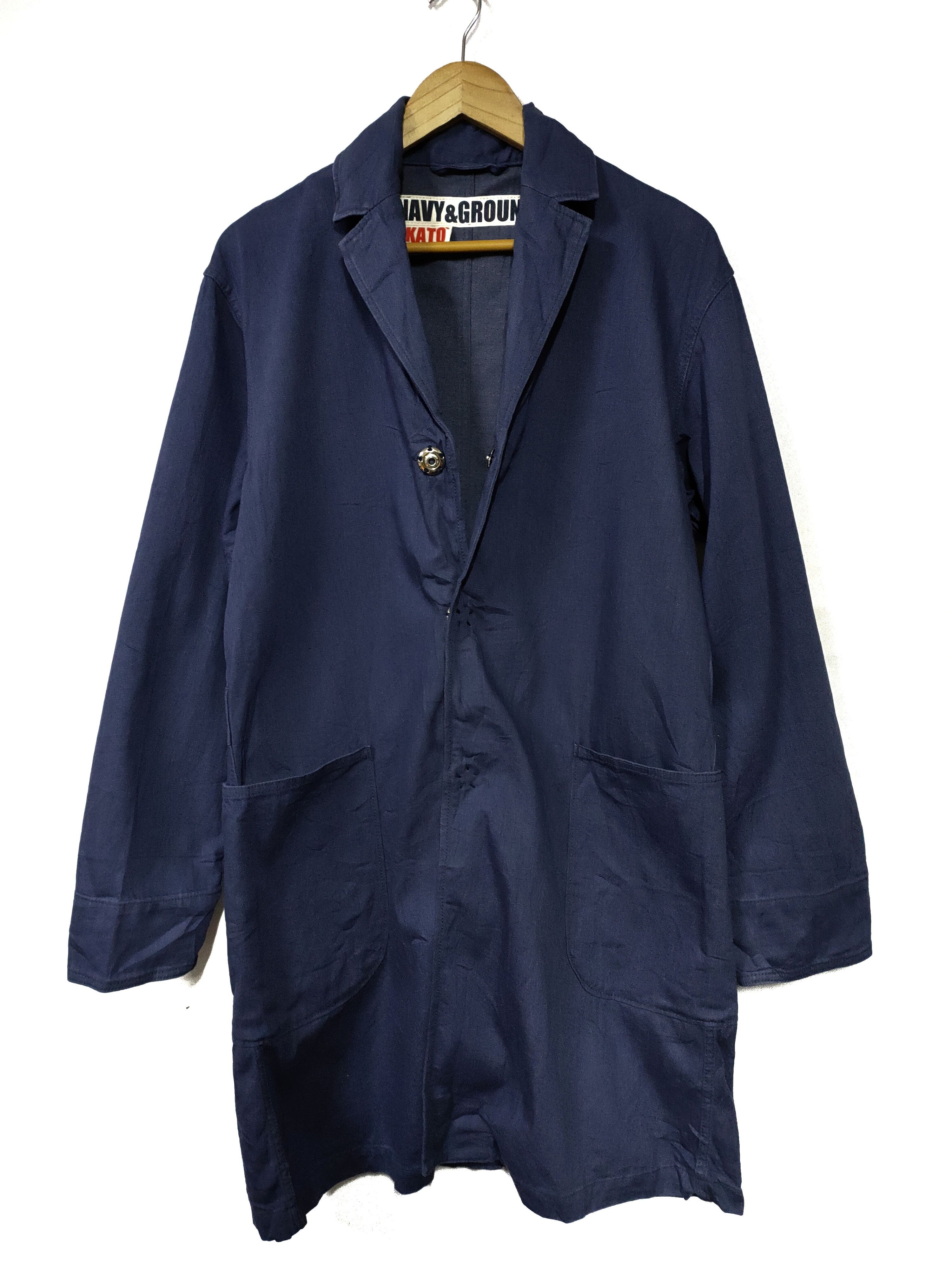 45rpm KATO NAVY & GROUND INDIGO BLUE LONG JACKET Size US M / EU 48-50 / 2 - 1 Thumbnail