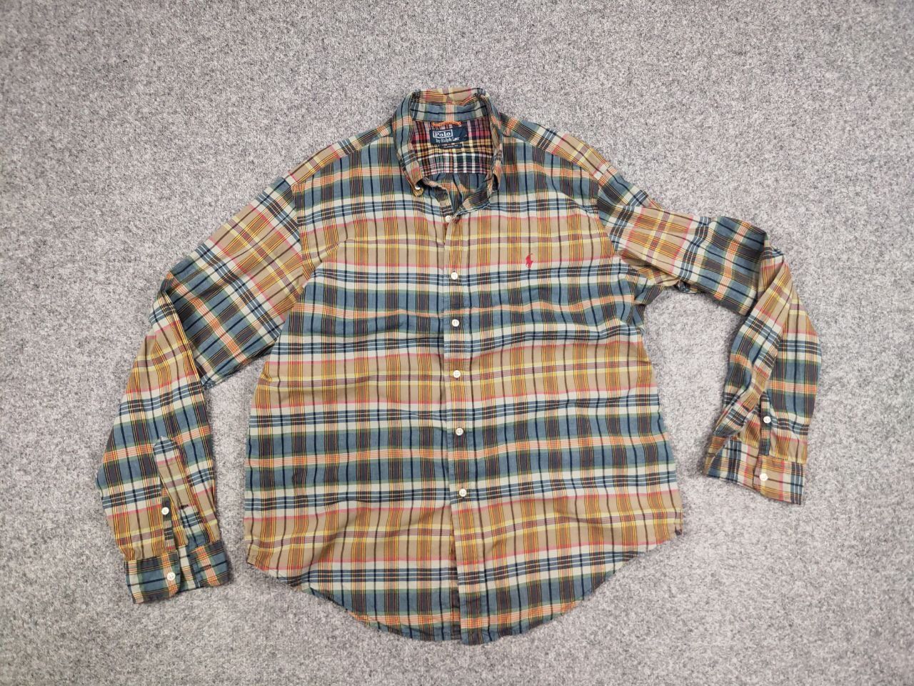 Polo Ralph Lauren Vintage 90's Polo Ralph Lauren Checkered Light Flannel Shirt Size US XL / EU 56 / 4 - 15 Thumbnail