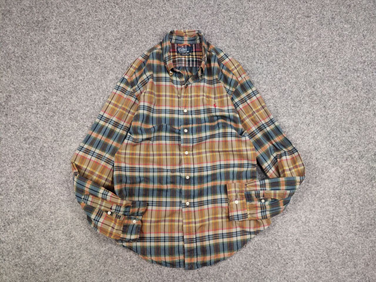 Polo Ralph Lauren Vintage 90's Polo Ralph Lauren Checkered Light Flannel Shirt Size US XL / EU 56 / 4 - 13 Thumbnail