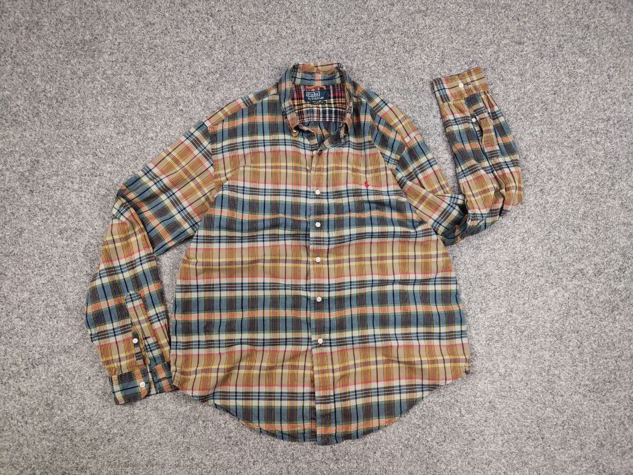 Polo Ralph Lauren Vintage 90's Polo Ralph Lauren Checkered Light Flannel Shirt Size US XL / EU 56 / 4 - 14 Thumbnail