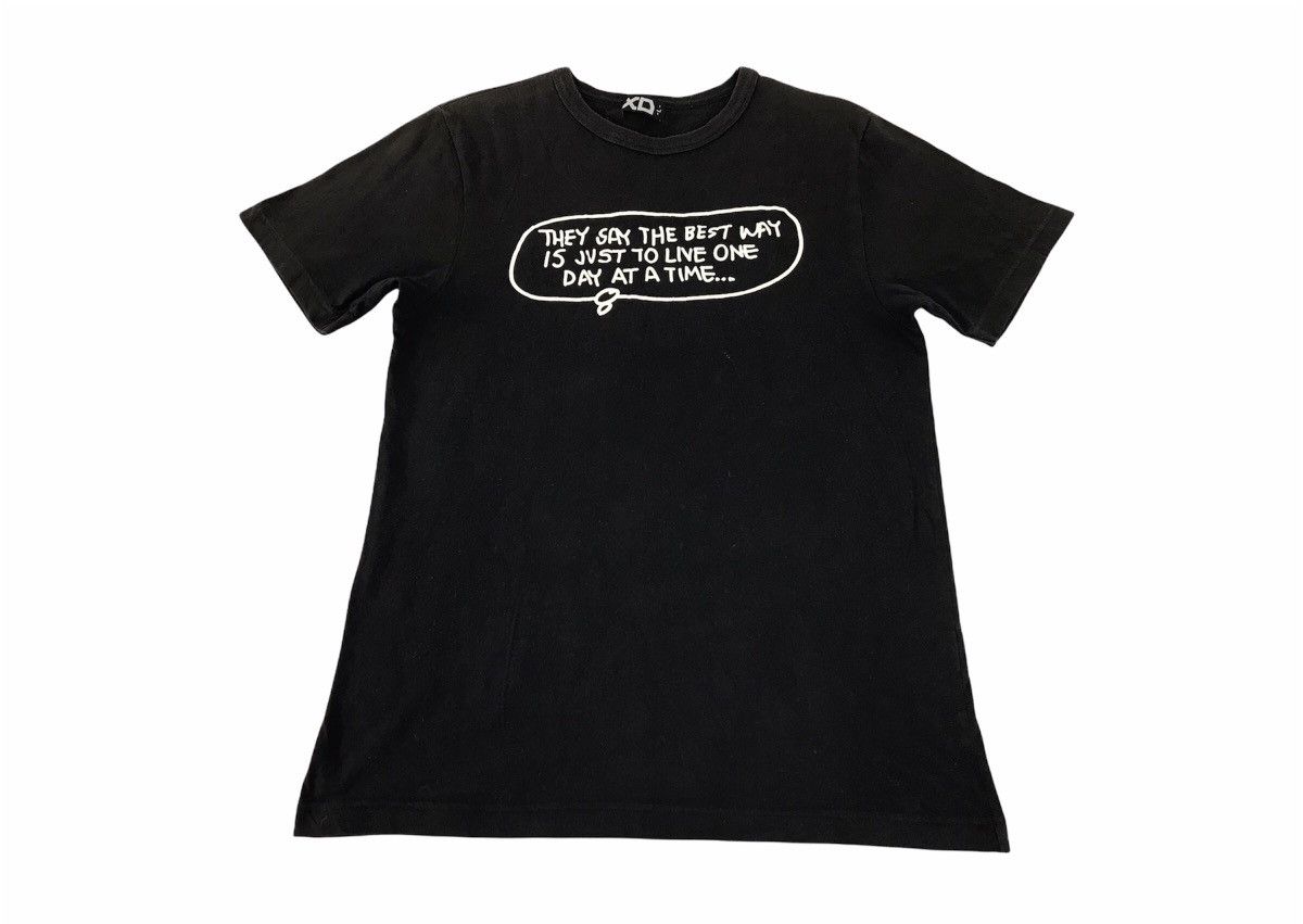 Japanese Brand × Vintage XD Quote Style T-shirt Tee Printed K197j Size US M / EU 48-50 / 2 - 1 Thumbnail