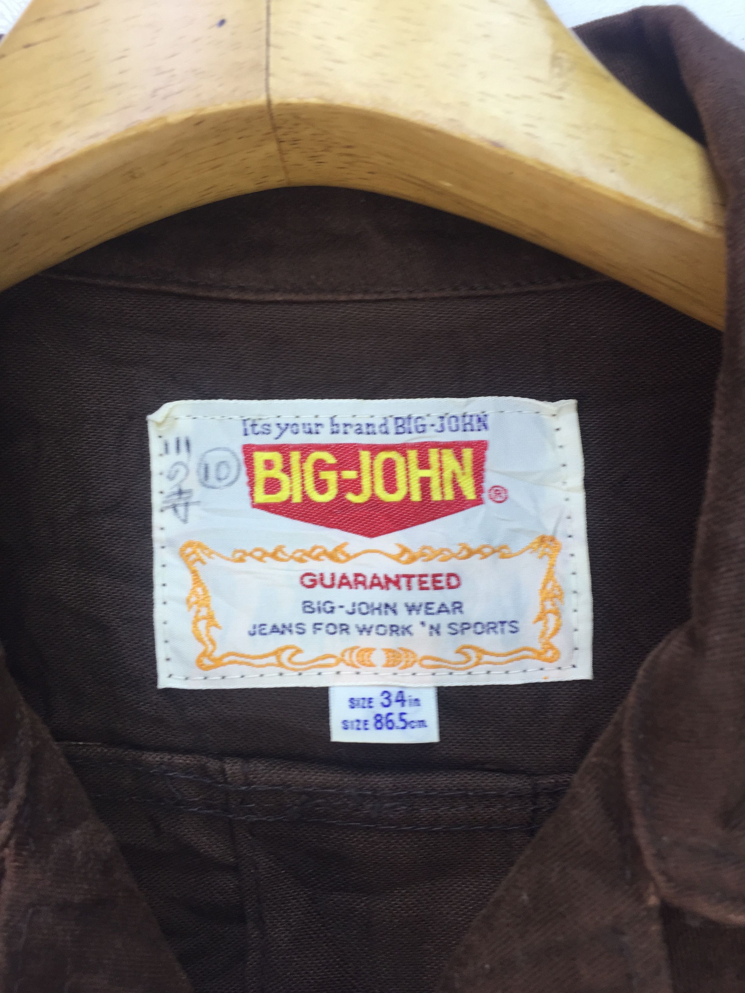 Big John VINTAGE 80s BIG JOHN SAFARI STYLE WORKER JACKET Size US S / EU 44-46 / 1 - 2 Thumbnail