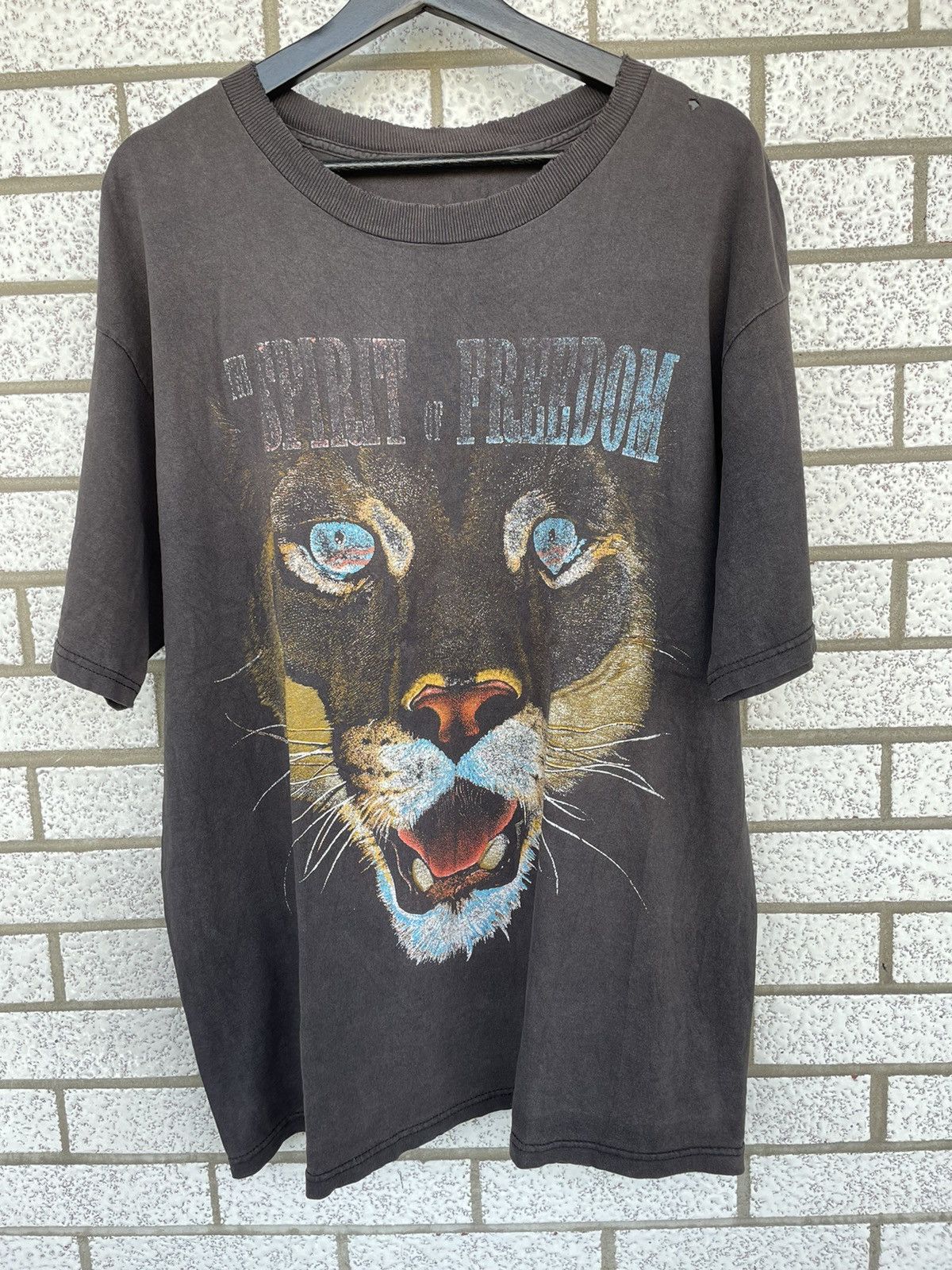 Vintage Lion The Spirit Of Freedom Faded - not jacket coat hoodie Size US XL / EU 56 / 4 - 1 Thumbnail