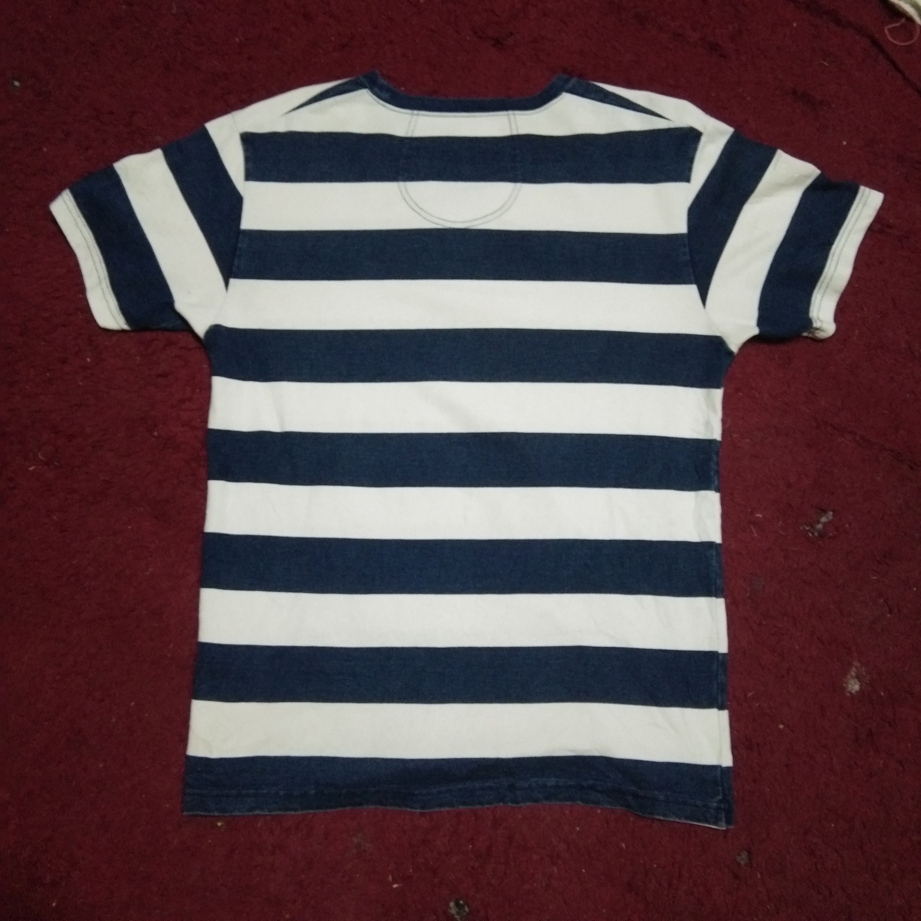 Japanese Brand Houston US NAVY Stripe Tshirts Size US L / EU 52-54 / 3 - 3 Thumbnail