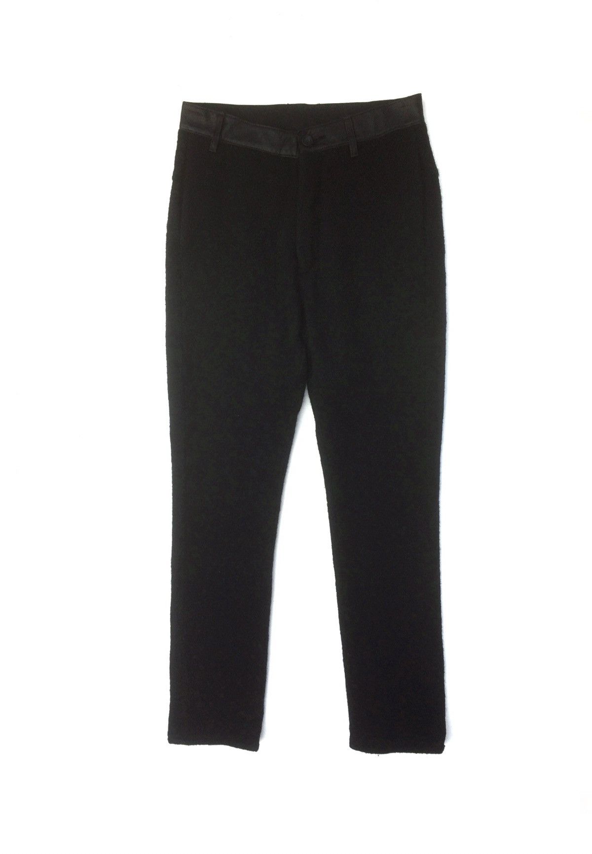 Isamu Katayama Backlash Japan Leather Artist CowLeather Waistline Wool Pant Size US 30 / EU 46 - 1 Thumbnail