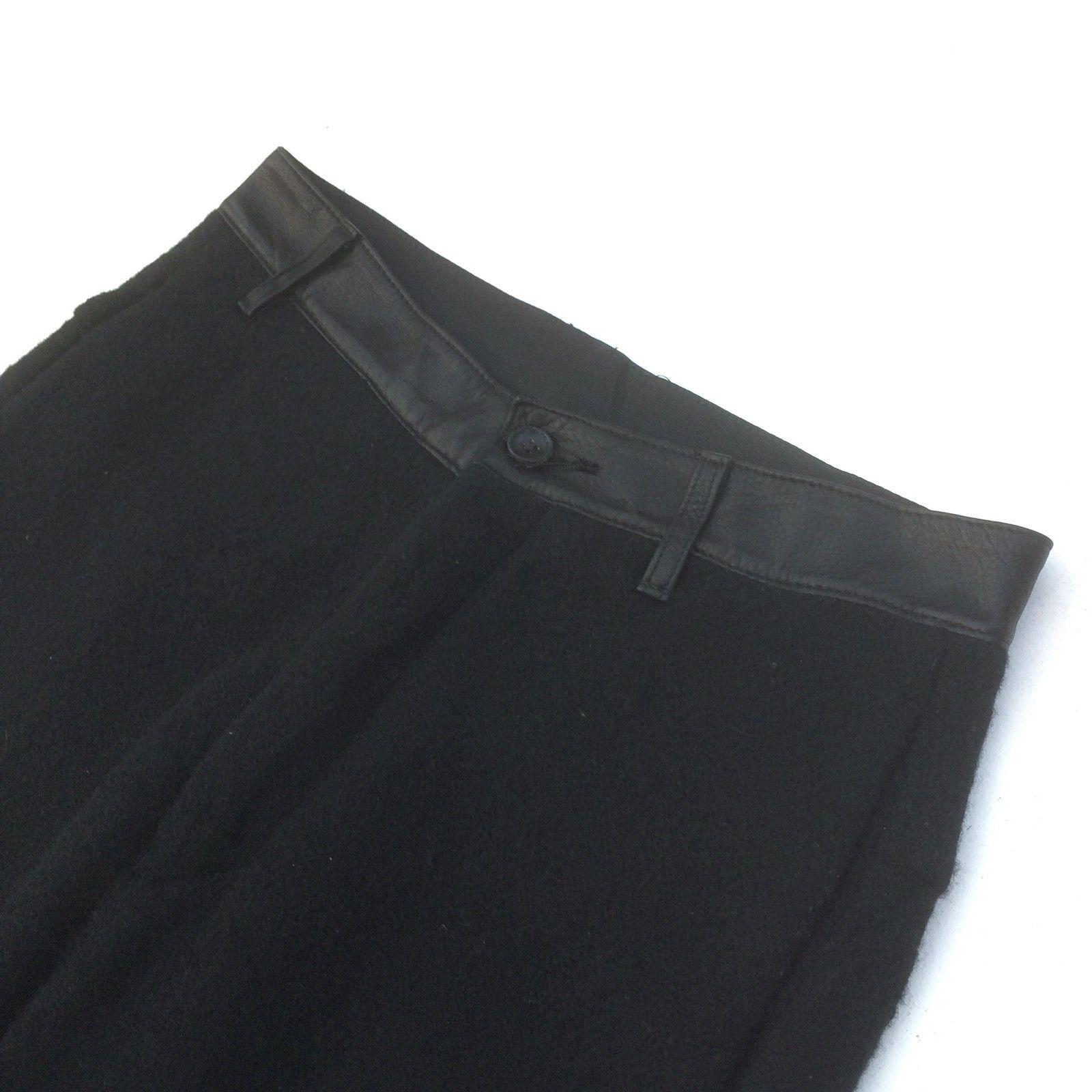 Isamu Katayama Backlash Japan Leather Artist CowLeather Waistline Wool Pant Size US 30 / EU 46 - 2 Thumbnail