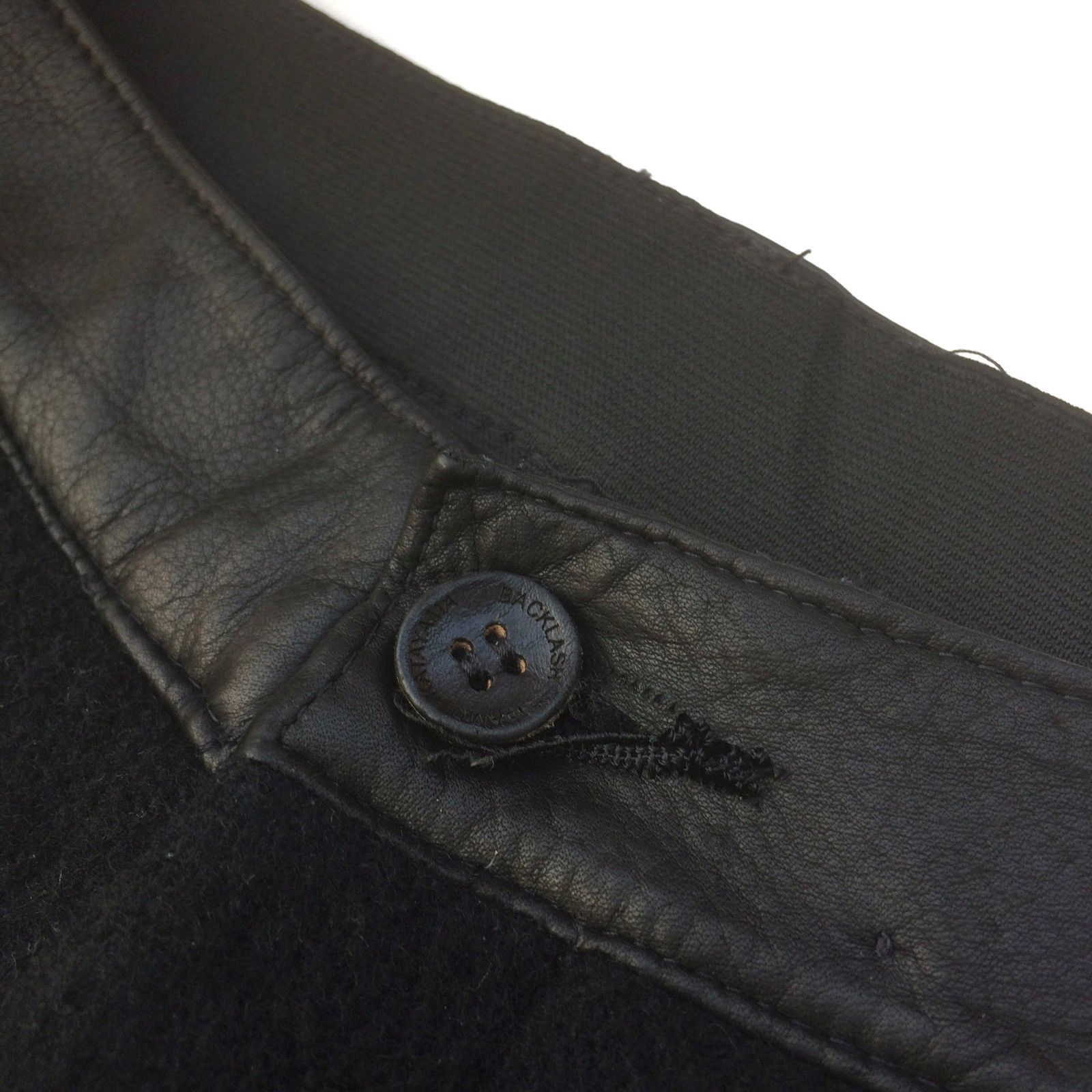 Isamu Katayama Backlash Japan Leather Artist CowLeather Waistline Wool Pant Size US 30 / EU 46 - 3 Thumbnail