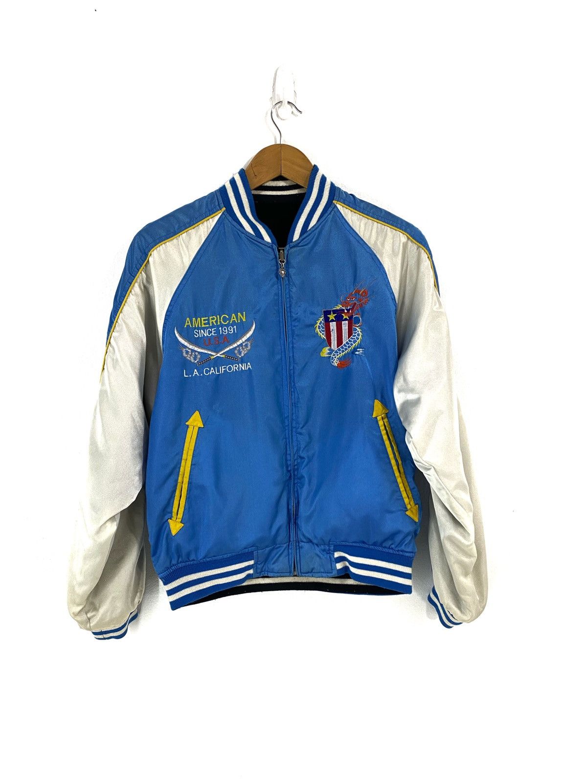 Japanese Brand Sukajan Reversible Jacket Velvet Embroidery Dragon Shoot One Size US M / EU 48-50 / 2 - 3 Thumbnail