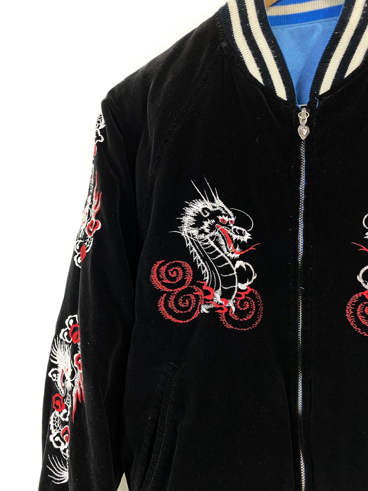 Japanese Brand Sukajan Reversible Jacket Velvet Embroidery Dragon Shoot One Size US M / EU 48-50 / 2 - 5 Thumbnail