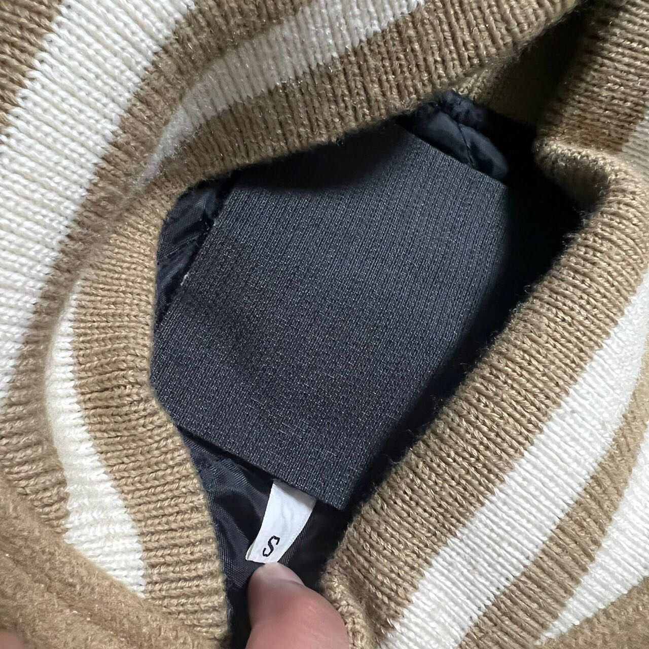 Bape BAPE versity jacket beige/White Size US S / EU 44-46 / 1 - 4 Thumbnail