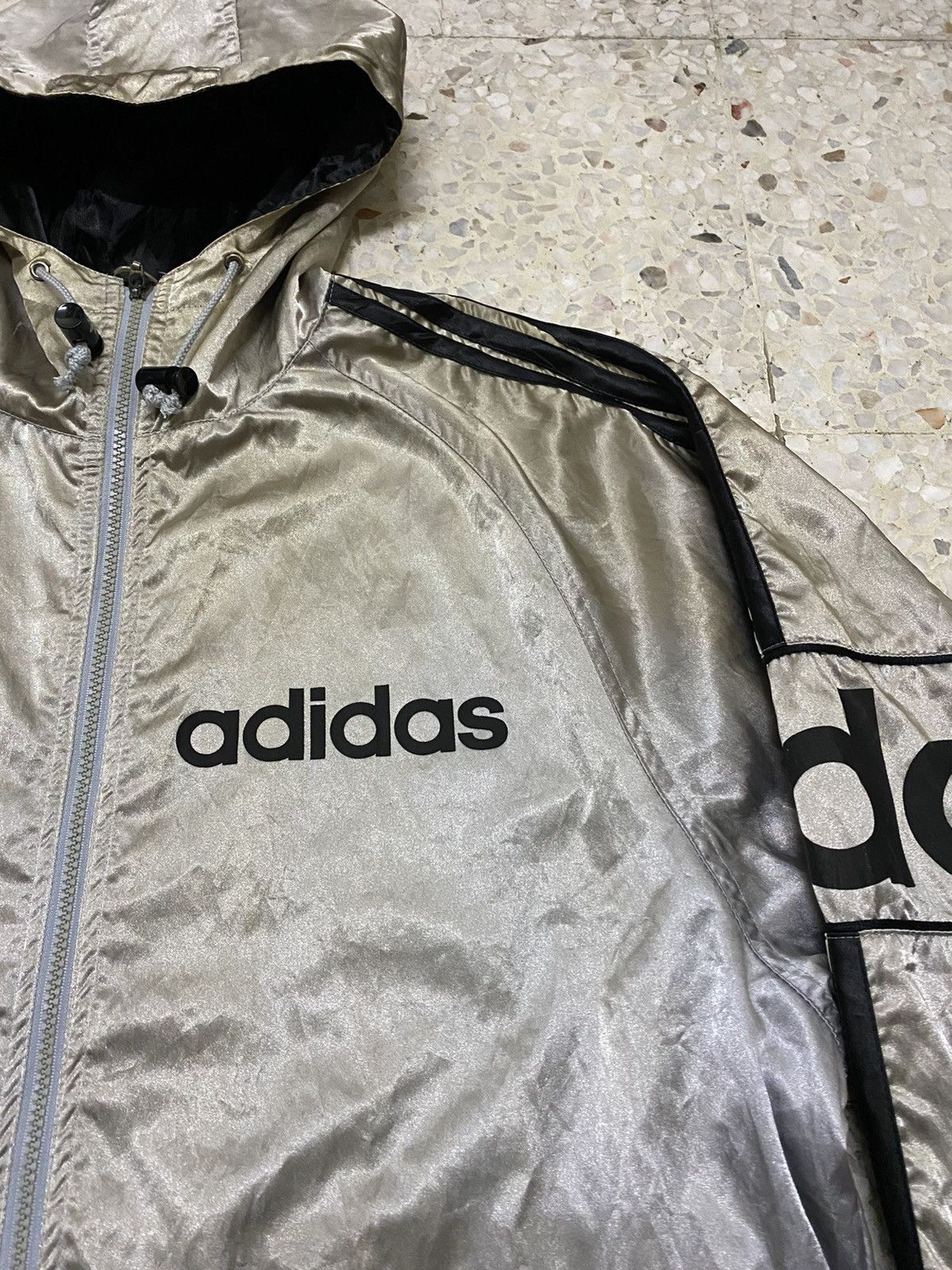 Adidas Vintage Adidas 90’s Jacket Big Logo Design With Hoodies Size US M / EU 48-50 / 2 - 4 Thumbnail