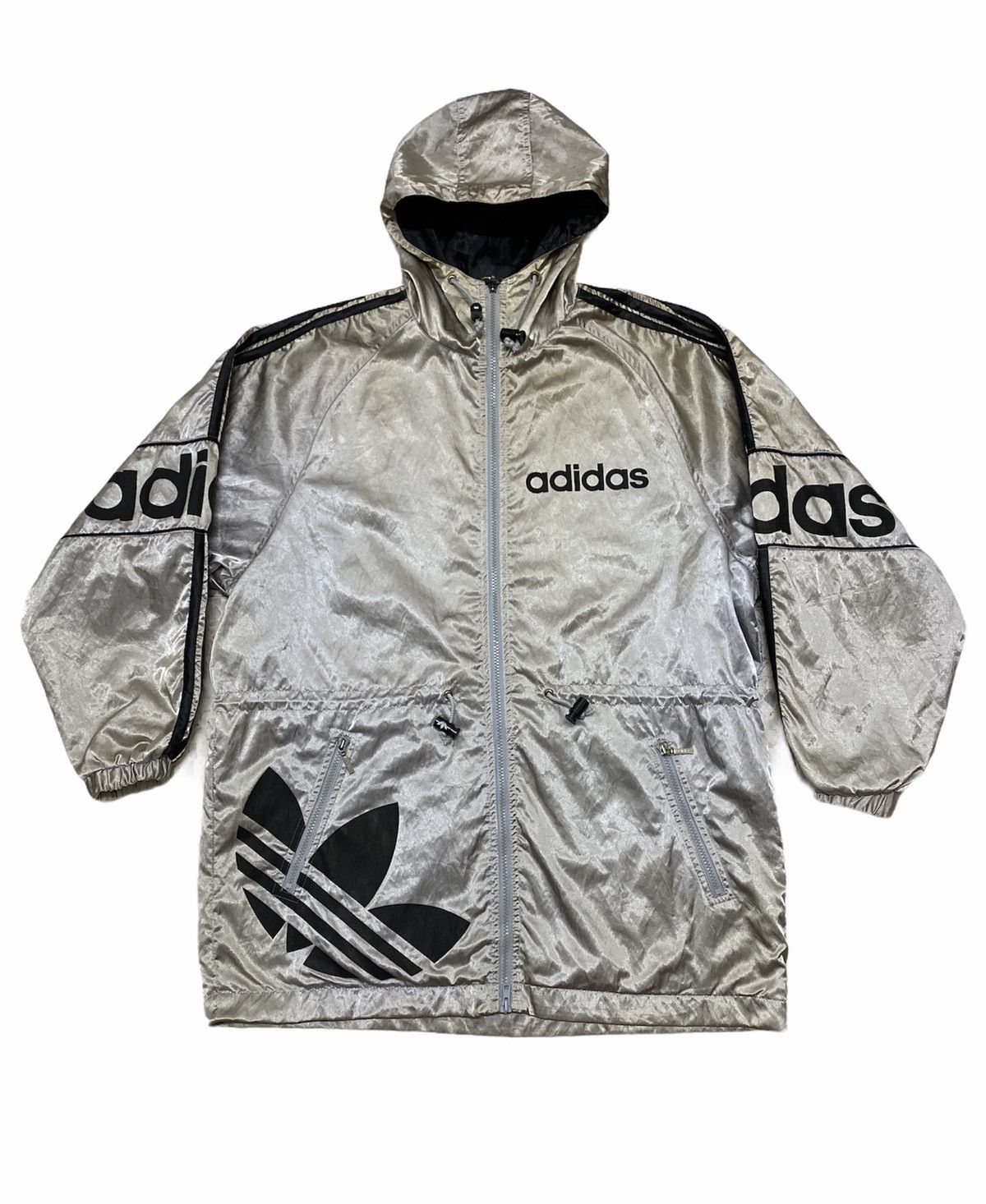Adidas Vintage Adidas 90’s Jacket Big Logo Design With Hoodies Size US M / EU 48-50 / 2 - 2 Thumbnail