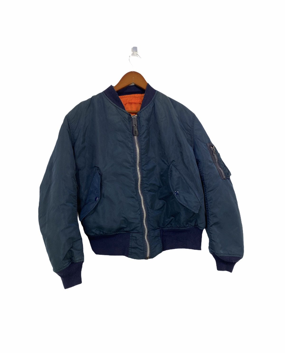 Alpha Industries × Vintage Vintage Alpha Industries MA-1 Bomber Jacket Reversible Size US M / EU 48-50 / 2 - 2 Thumbnail