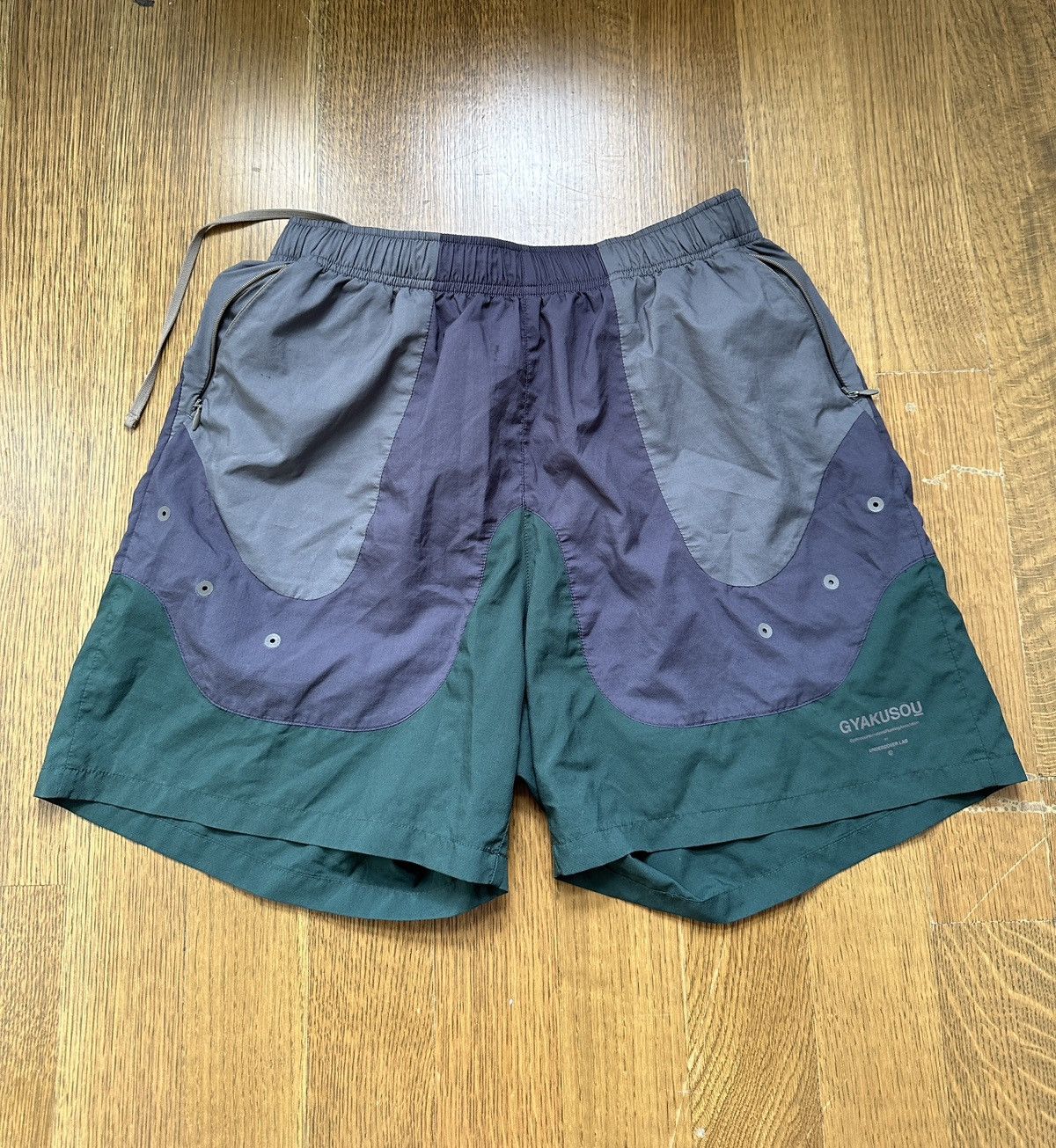 image of Gyakusou Running Short XL in Green, Men's (Size 34)
