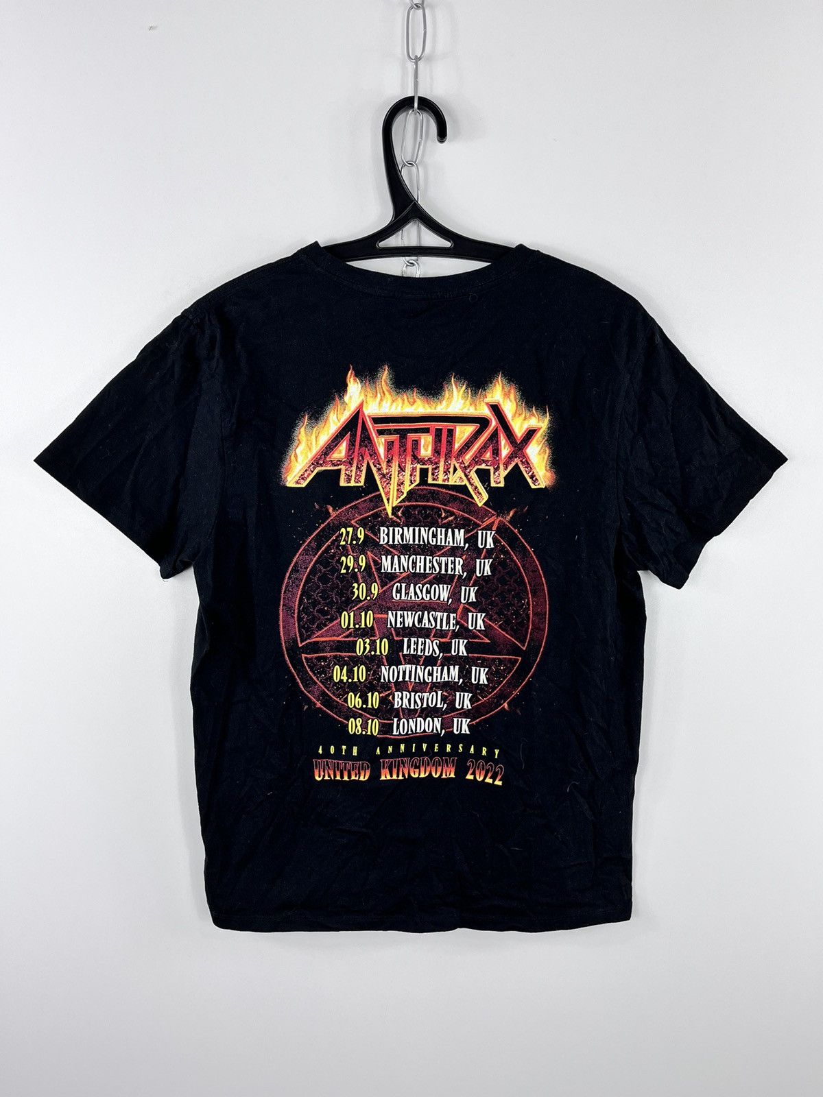 Band Tees Anthrax 2022 Tour 4OTH Anniversary Rock T-Shirt Size M Size US M / EU 48-50 / 2 - 2 Thumbnail