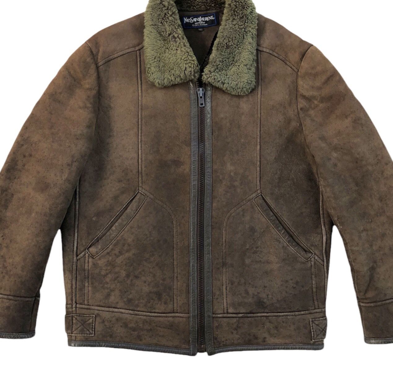 Yves Saint Laurent 🔥Vintage YvesSaintLaurent US Sheepskin Sherling Jacket Size US L / EU 52-54 / 3 - 4 Thumbnail