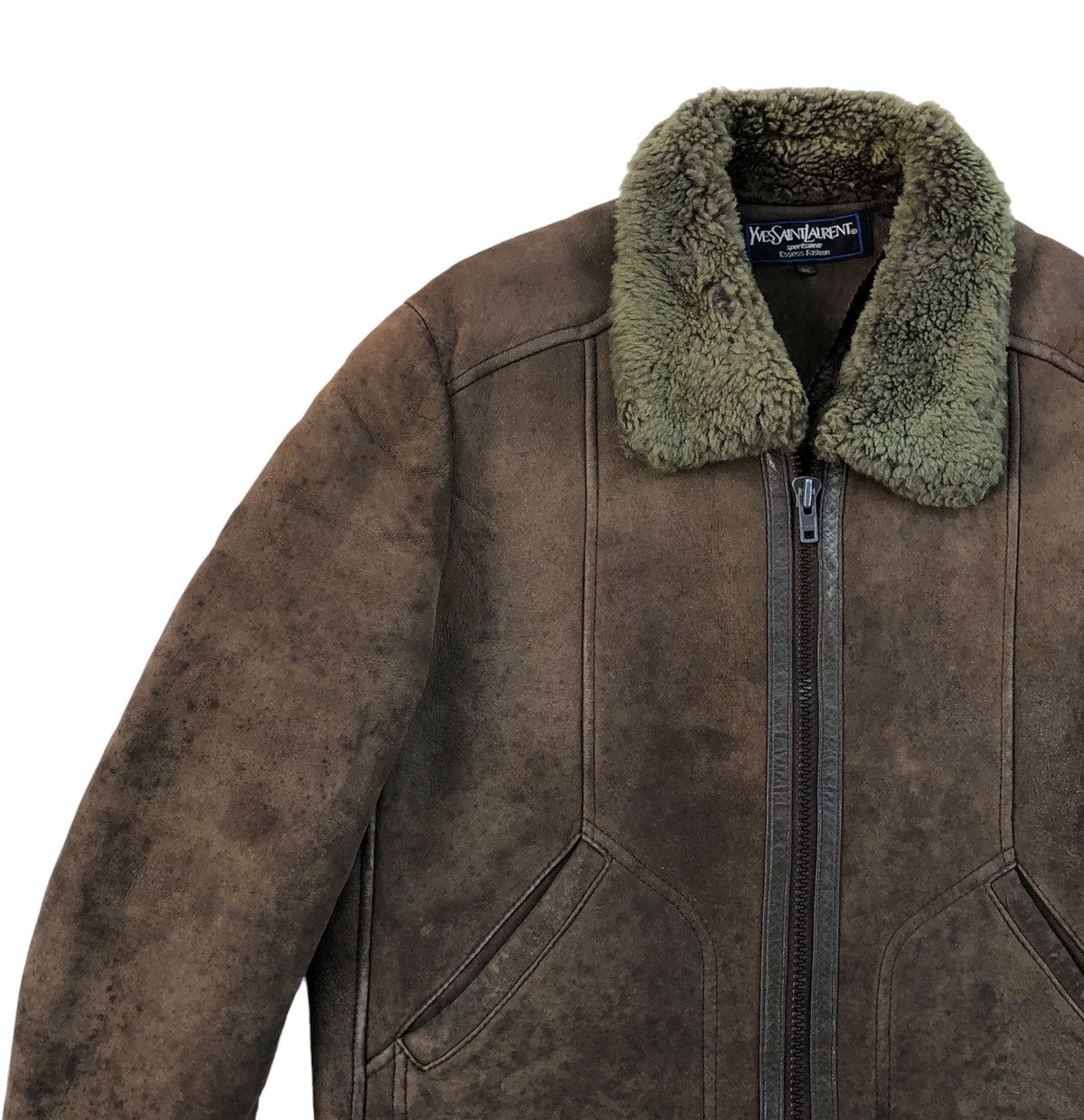 Yves Saint Laurent 🔥Vintage YvesSaintLaurent US Sheepskin Sherling Jacket Size US L / EU 52-54 / 3 - 6 Thumbnail