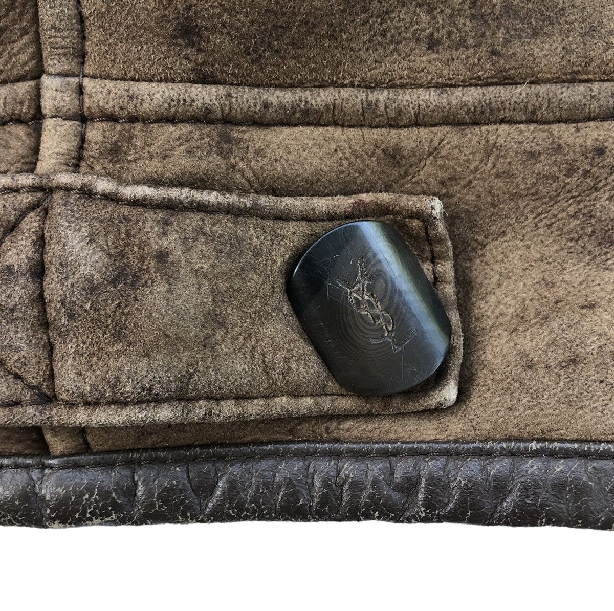Yves Saint Laurent 🔥Vintage YvesSaintLaurent US Sheepskin Sherling Jacket Size US L / EU 52-54 / 3 - 13 Thumbnail