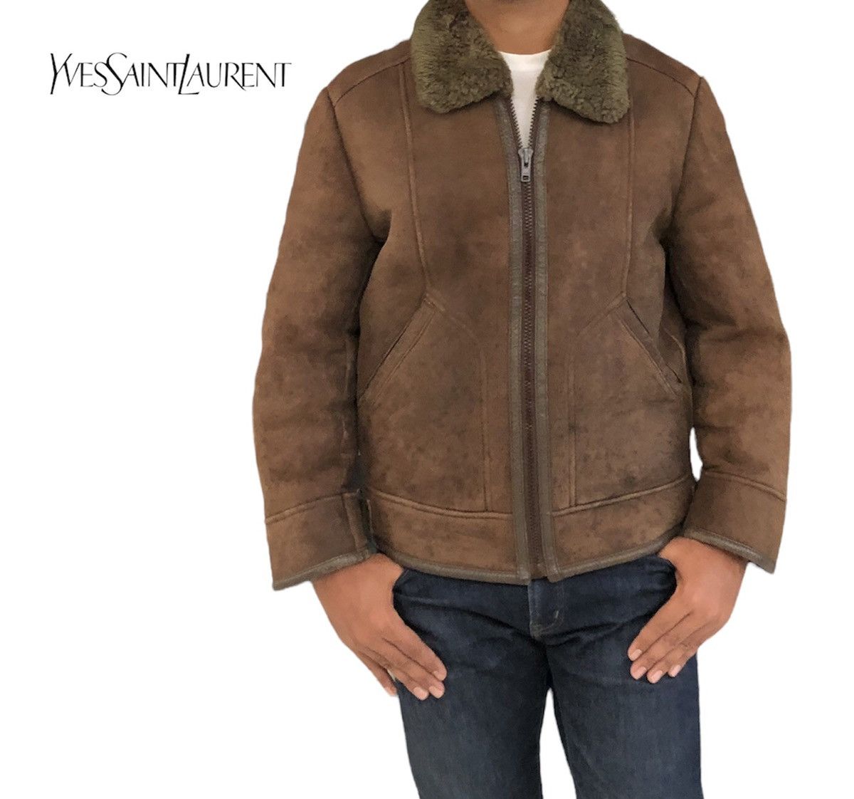 Yves Saint Laurent 🔥Vintage YvesSaintLaurent US Sheepskin Sherling Jacket Size US L / EU 52-54 / 3 - 1 Thumbnail