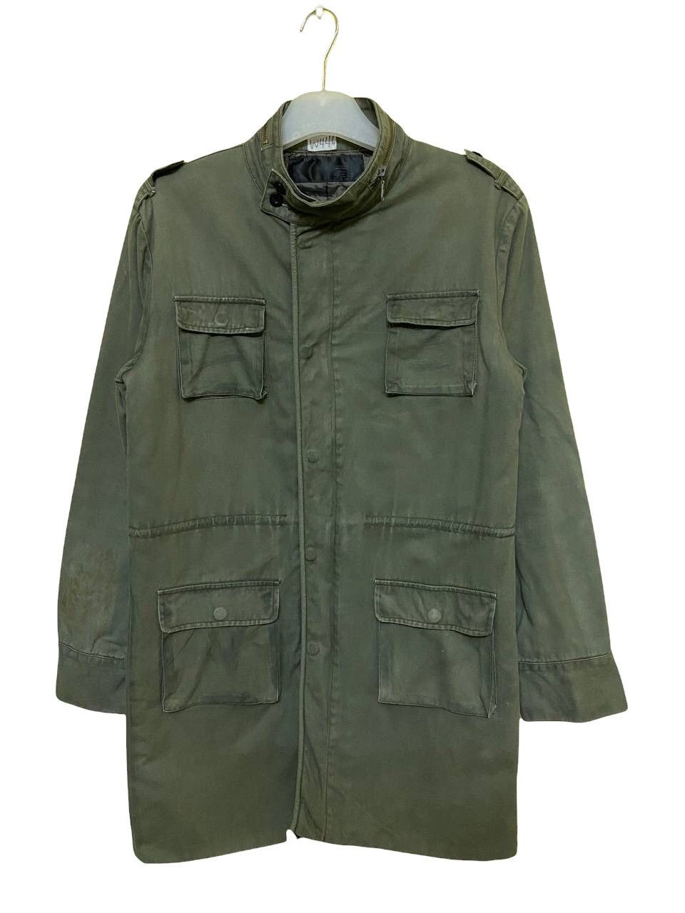 image of N Hoolywood N Hollywood Fishtail Army Jacket in Green, Men's (Size Small)