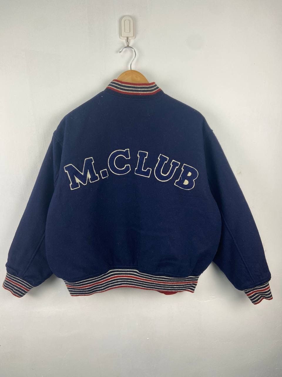 Japanese Brand Vintage M. Club Varsity Jacket Oversized Baggy Size US L / EU 52-54 / 3 - 1 Thumbnail