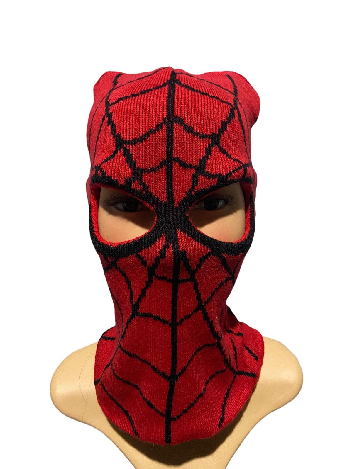 Other Spider Web Design Balaclava 100% Acrylic Red Mask for Adults Size ONE SIZE - 1 Thumbnail