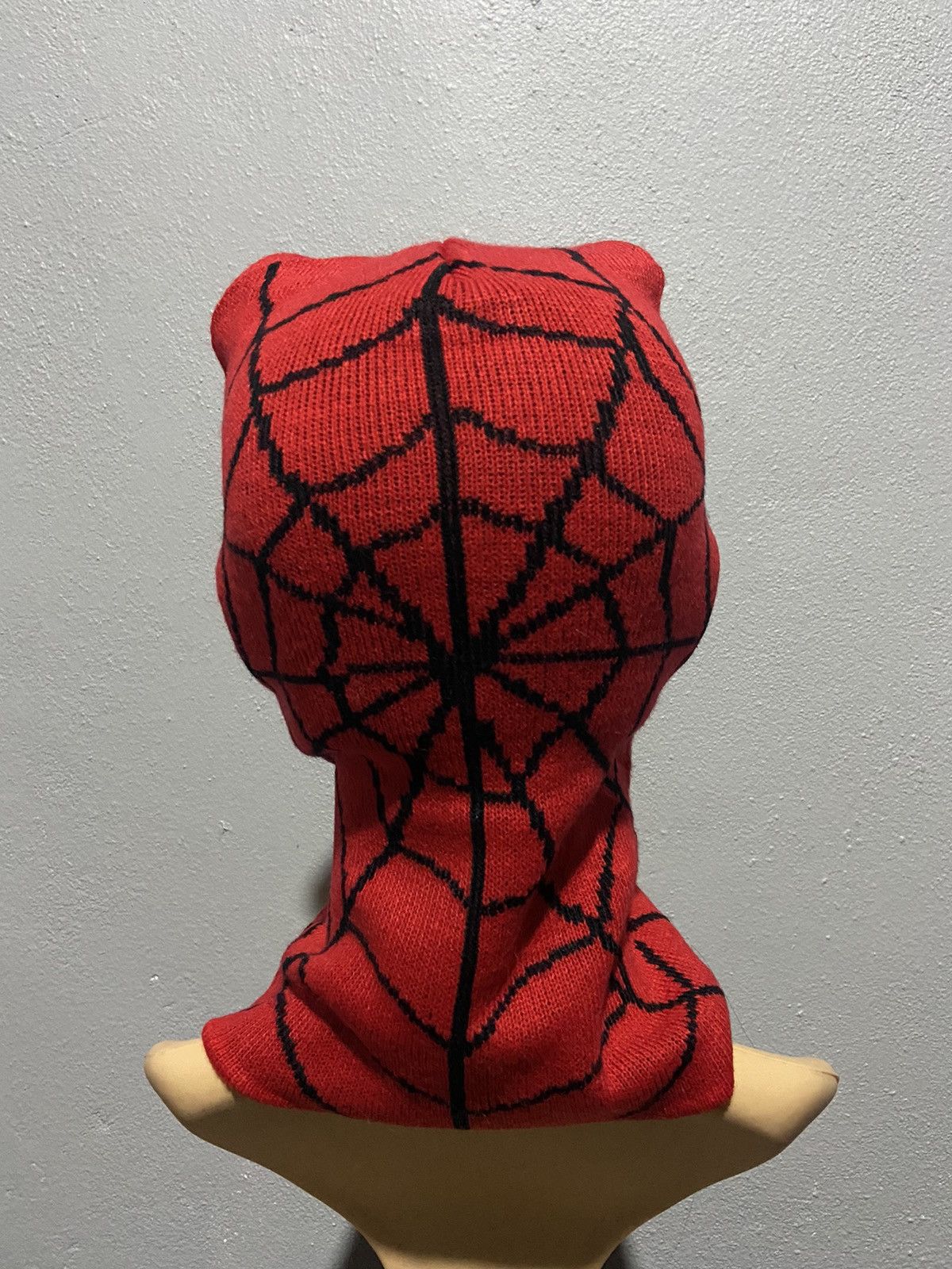 Other Spider Web Design Balaclava 100% Acrylic Red Mask for Adults Size ONE SIZE - 4 Thumbnail