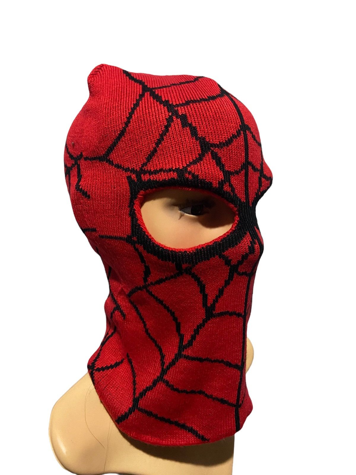 Other Spider Web Design Balaclava 100% Acrylic Red Mask for Adults Size ONE SIZE - 2 Thumbnail