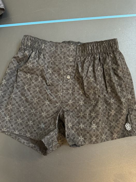 Chrome Hearts Chrome Hearts Cross Monogram Boxer Shorts (Silver Button ...