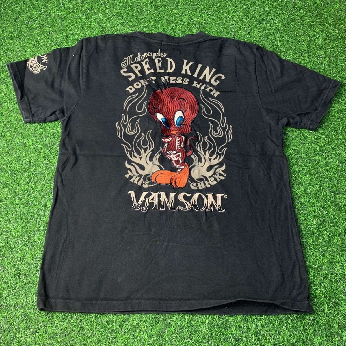 Cartoon Network Vanson Leathers X Tweety Motorcycles Speed King Tee Size US M / EU 48-50 / 2 - 1 Thumbnail