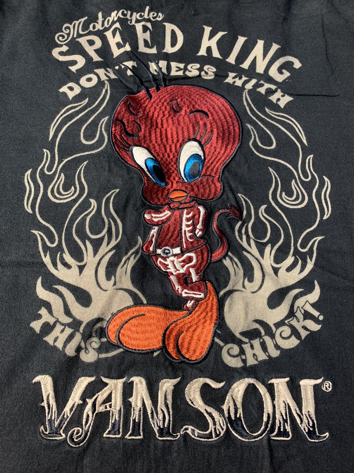 Cartoon Network Vanson Leathers X Tweety Motorcycles Speed King Tee Size US M / EU 48-50 / 2 - 2 Thumbnail