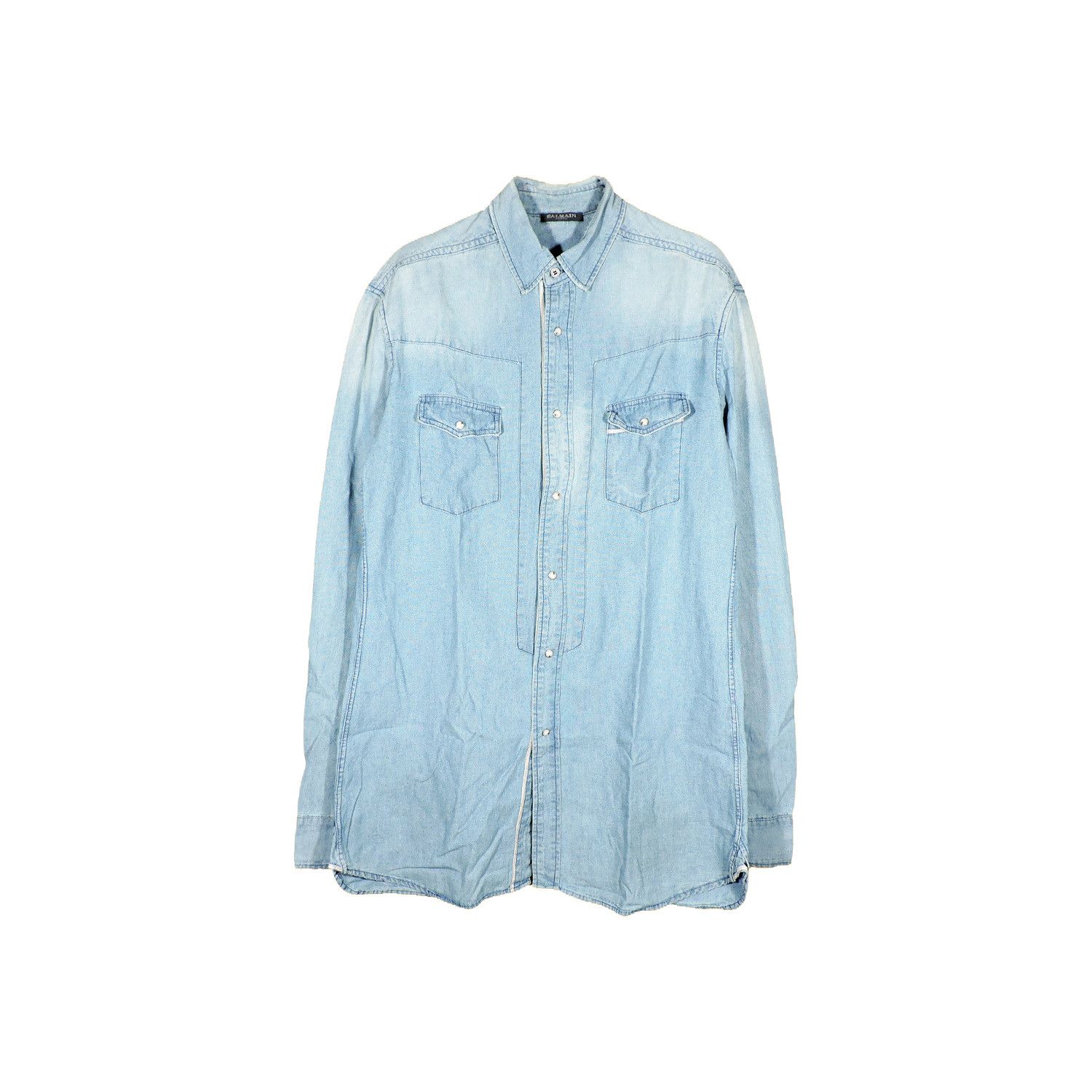Balmain Balmain Denim Shirt Size US M / EU 48-50 / 2 - 1 Thumbnail
