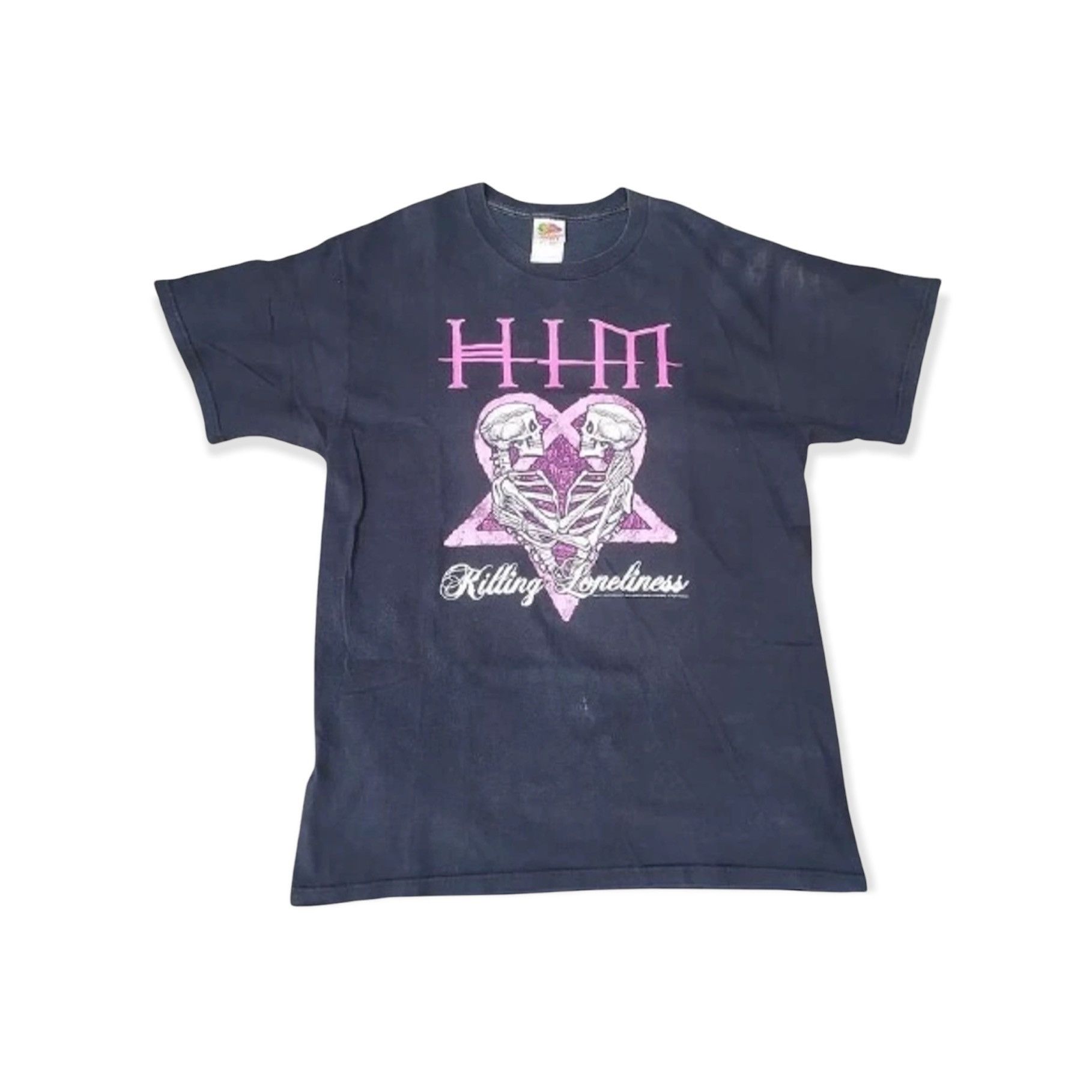 image of Band Tees x Rock Band Vintage Him Killing Lonelines Band Tshirt in Black, Men's (Size Large)