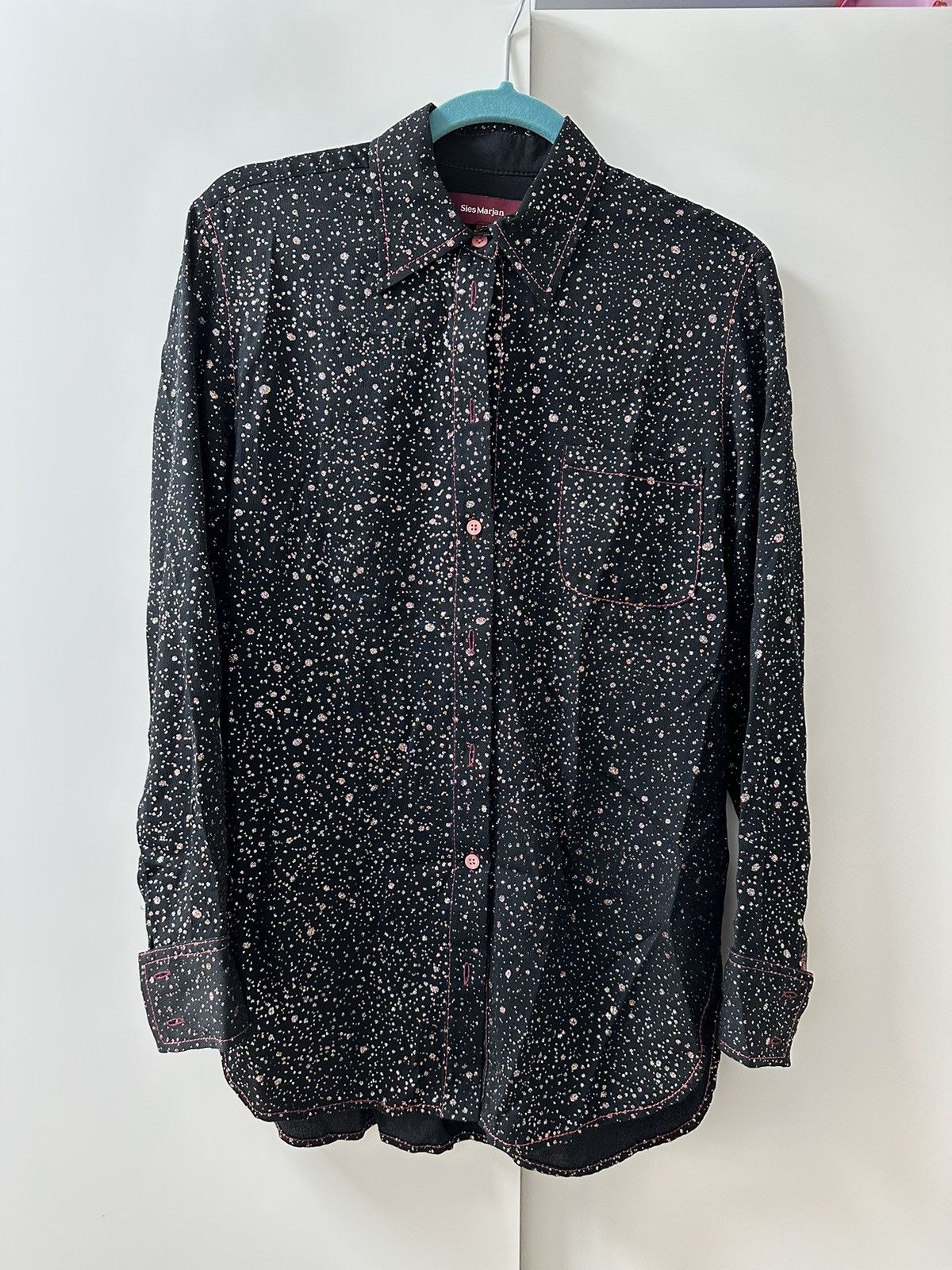 image of Sies Marjan Glitter Shirt in Black, Women's (Size Small)