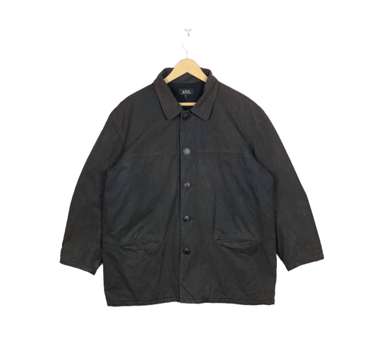 A.P.C. A.P.C Khaki Gabriel Waxed Cotton Jacket Sun Faded Workwear Size US L / EU 52-54 / 3 - 1 Thumbnail