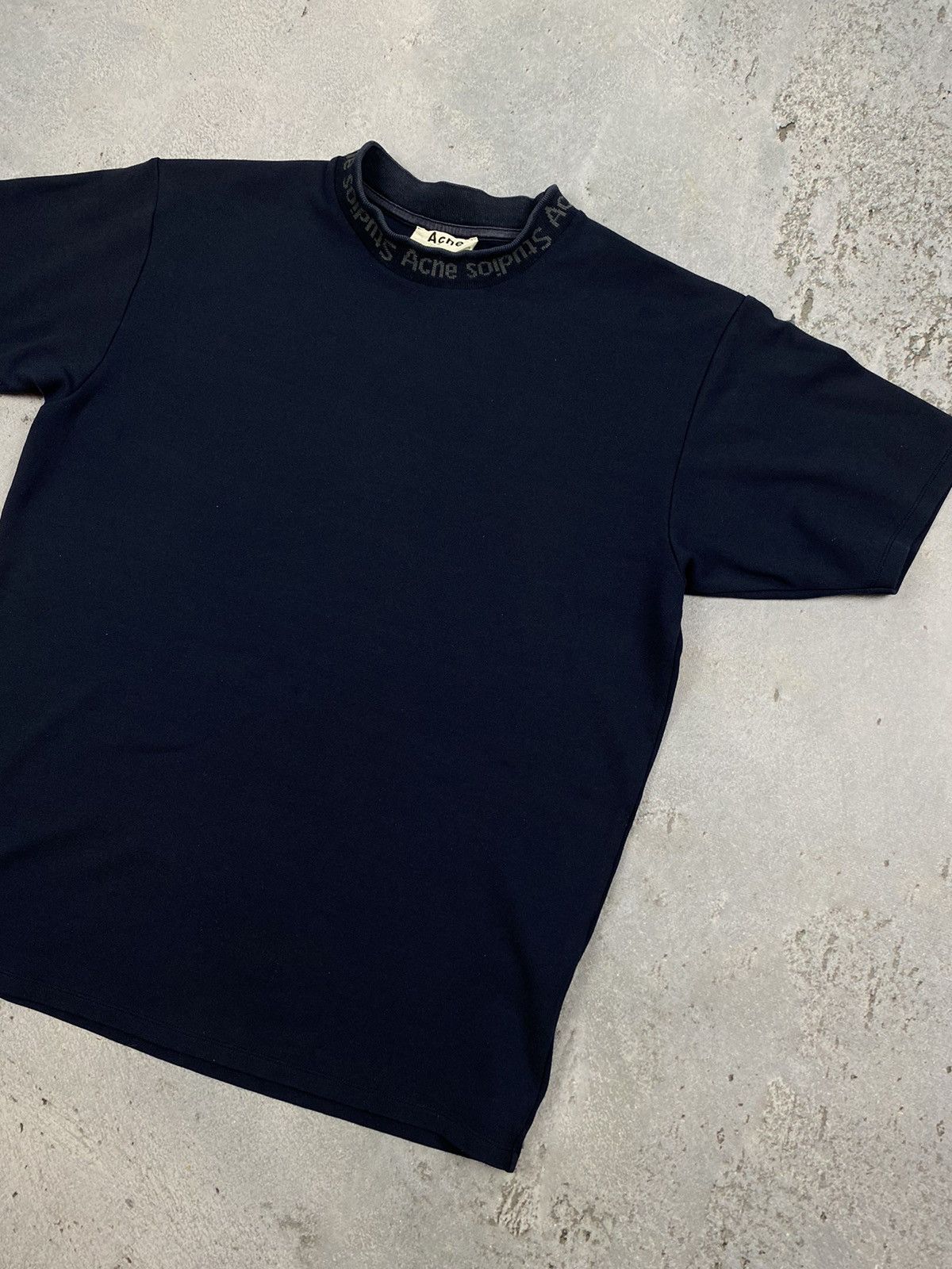 Acne Studios Acne Studios Navid t shirt navy neck Size US S / EU 44-46 / 1 - 2 Thumbnail