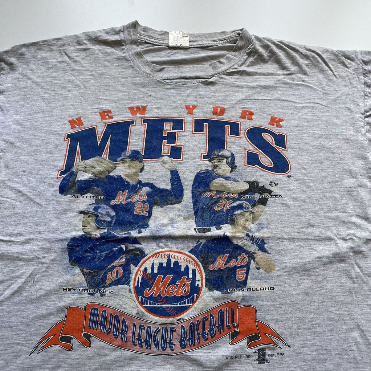MLB Vintage 1990s New York Mets MLB Baseball Graphic T Shirt XL Size US XL / EU 56 / 4 - 2 Thumbnail