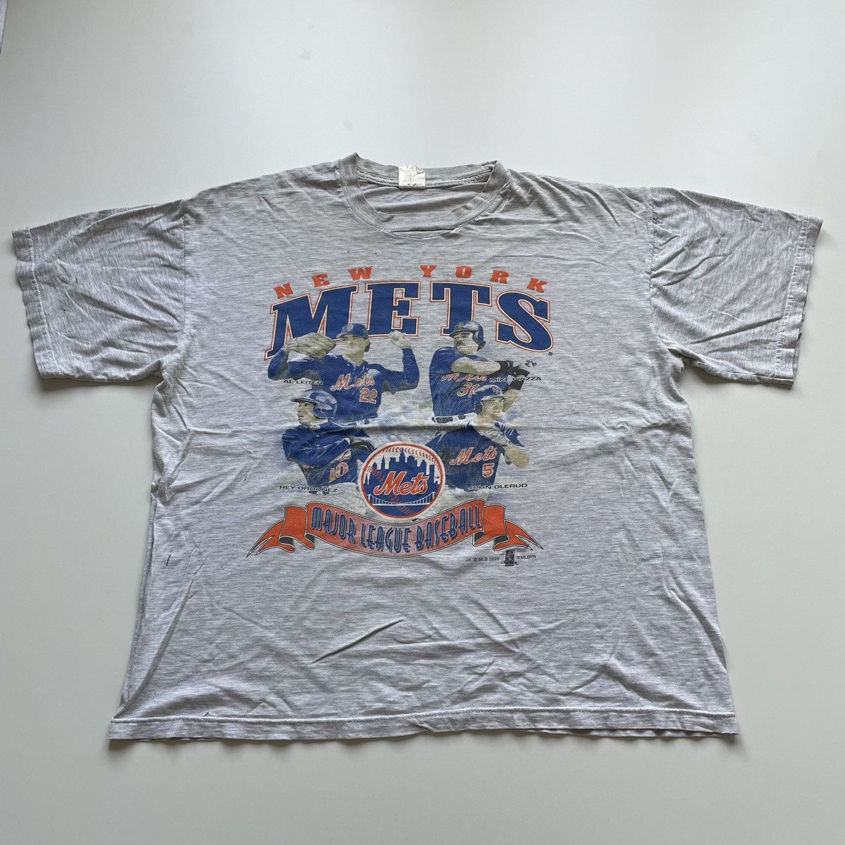 MLB Vintage 1990s New York Mets MLB Baseball Graphic T Shirt XL Size US XL / EU 56 / 4 - 1 Thumbnail